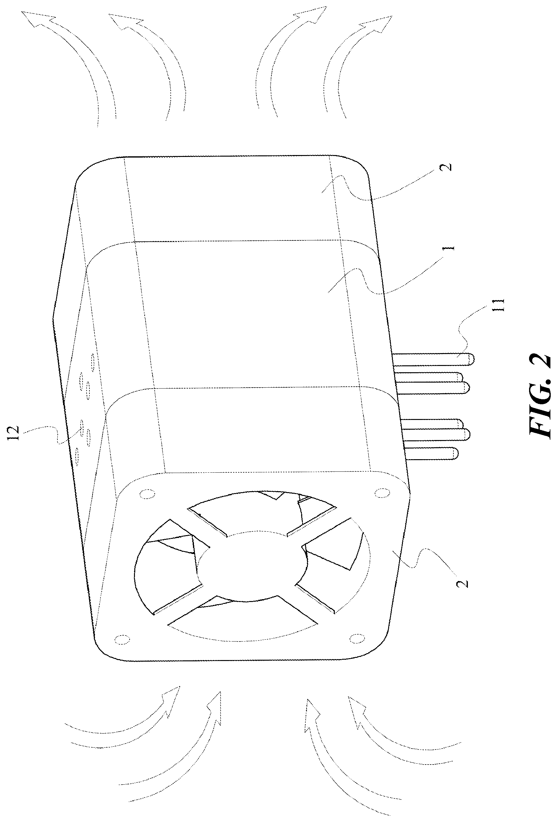 Patent US11785751 Figure 2 – Adapter with heat dissipation layer