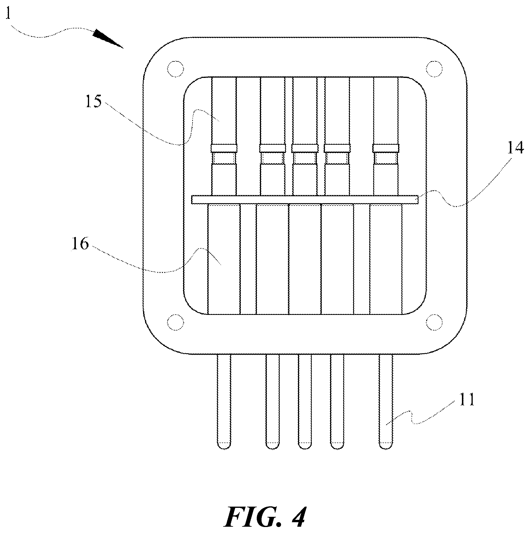 Patent US11785751 Figure 4 – Adapter with heat dissipation layer