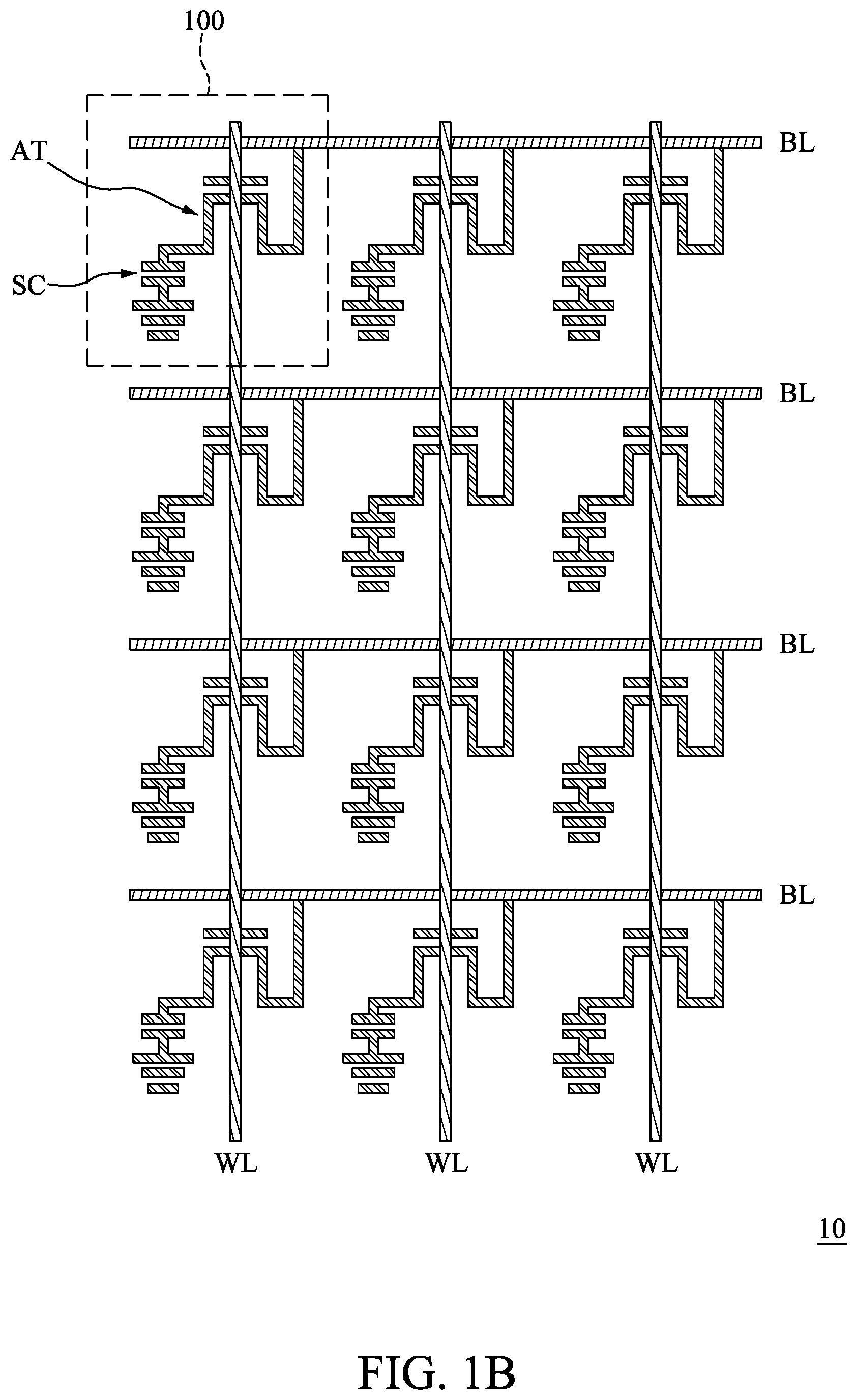 Patent US11785757 Figure 2 – Method for preparing memory array with contact enhancement sidewall spacers