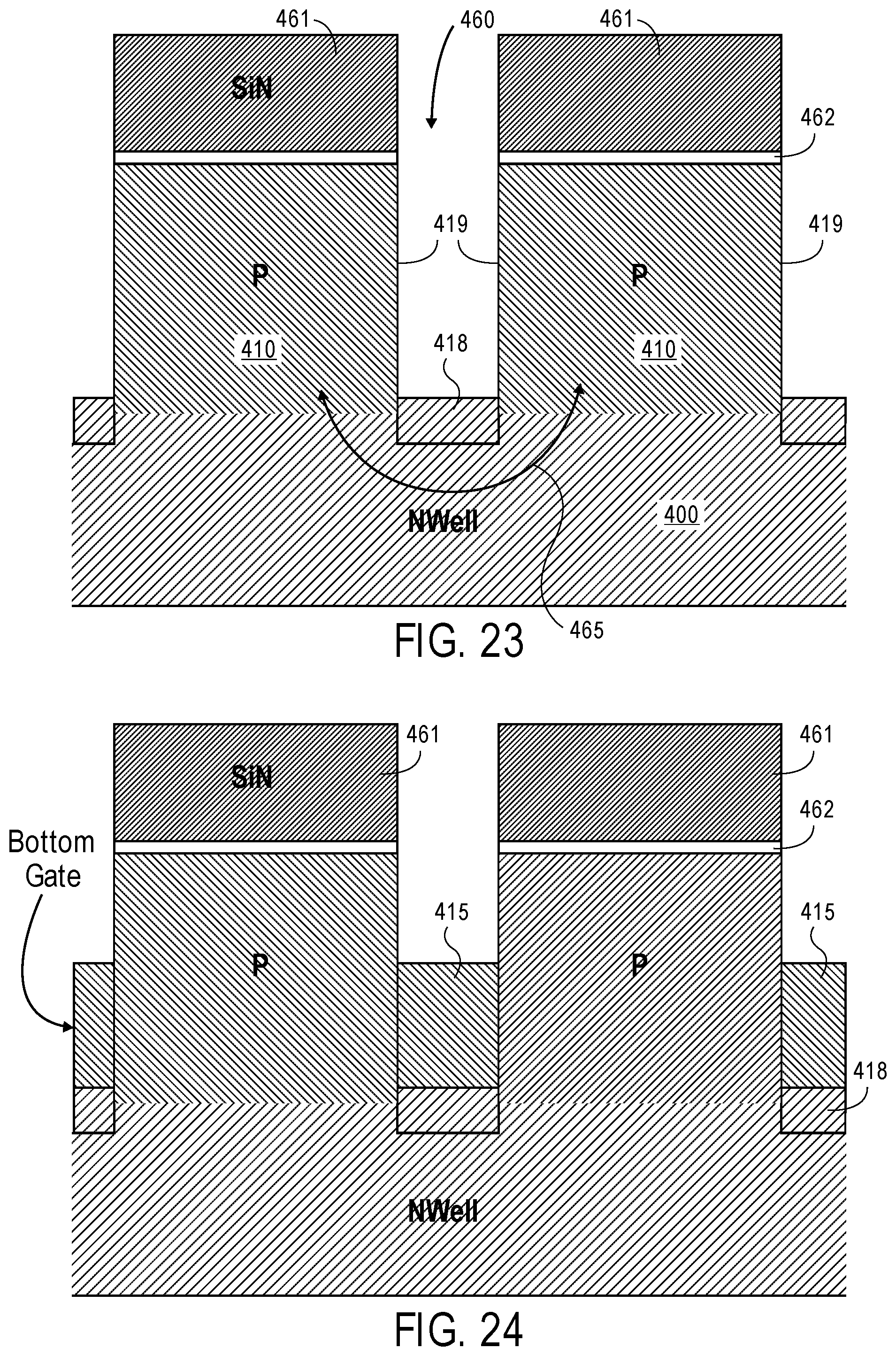 Patent US11785759 Figure 19 – Floating body memory cell having gates favoring different conductivity type regions