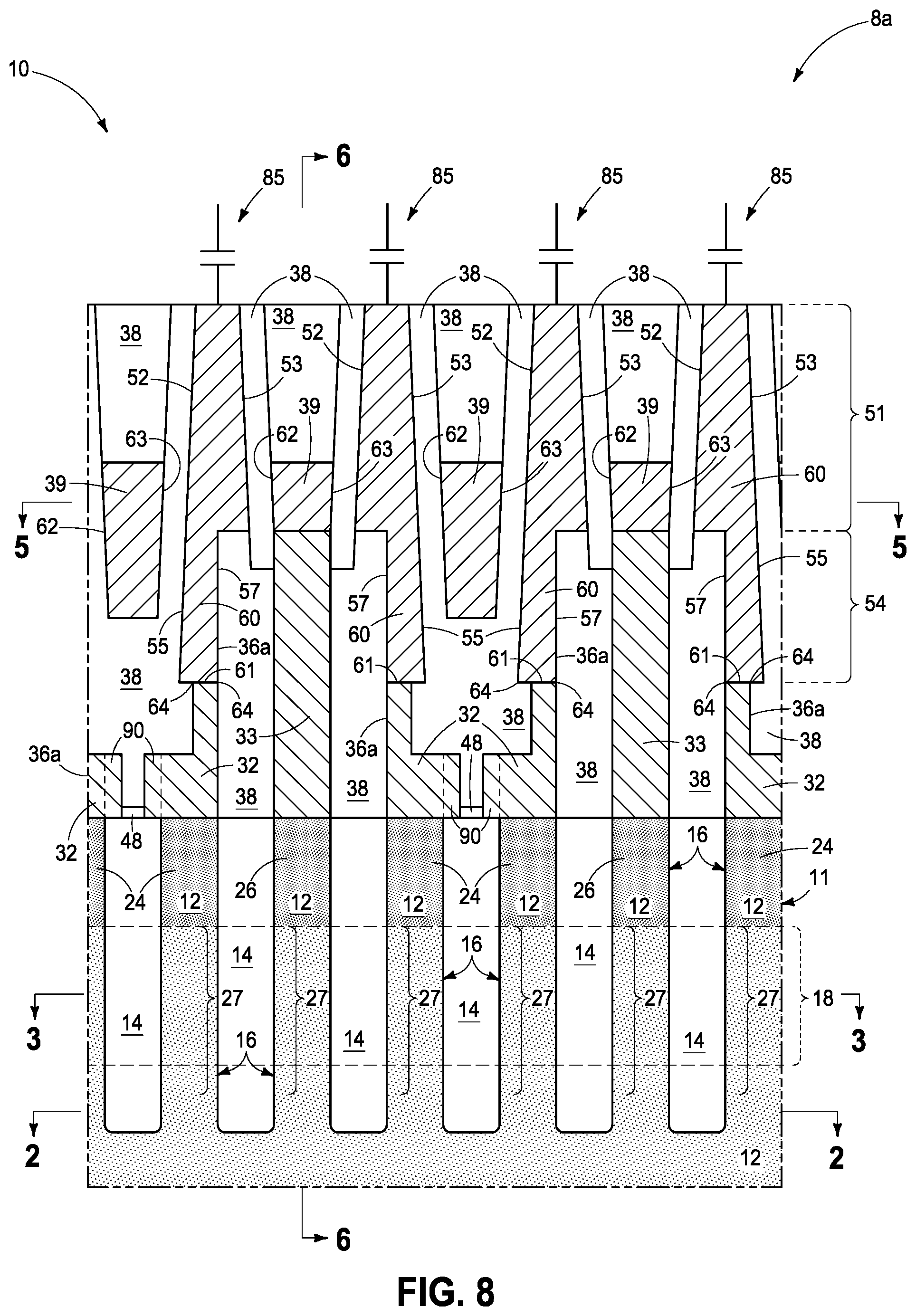 Patent US11785762 Figure 8 – Memory circuitry and method used in forming memory circuitry
