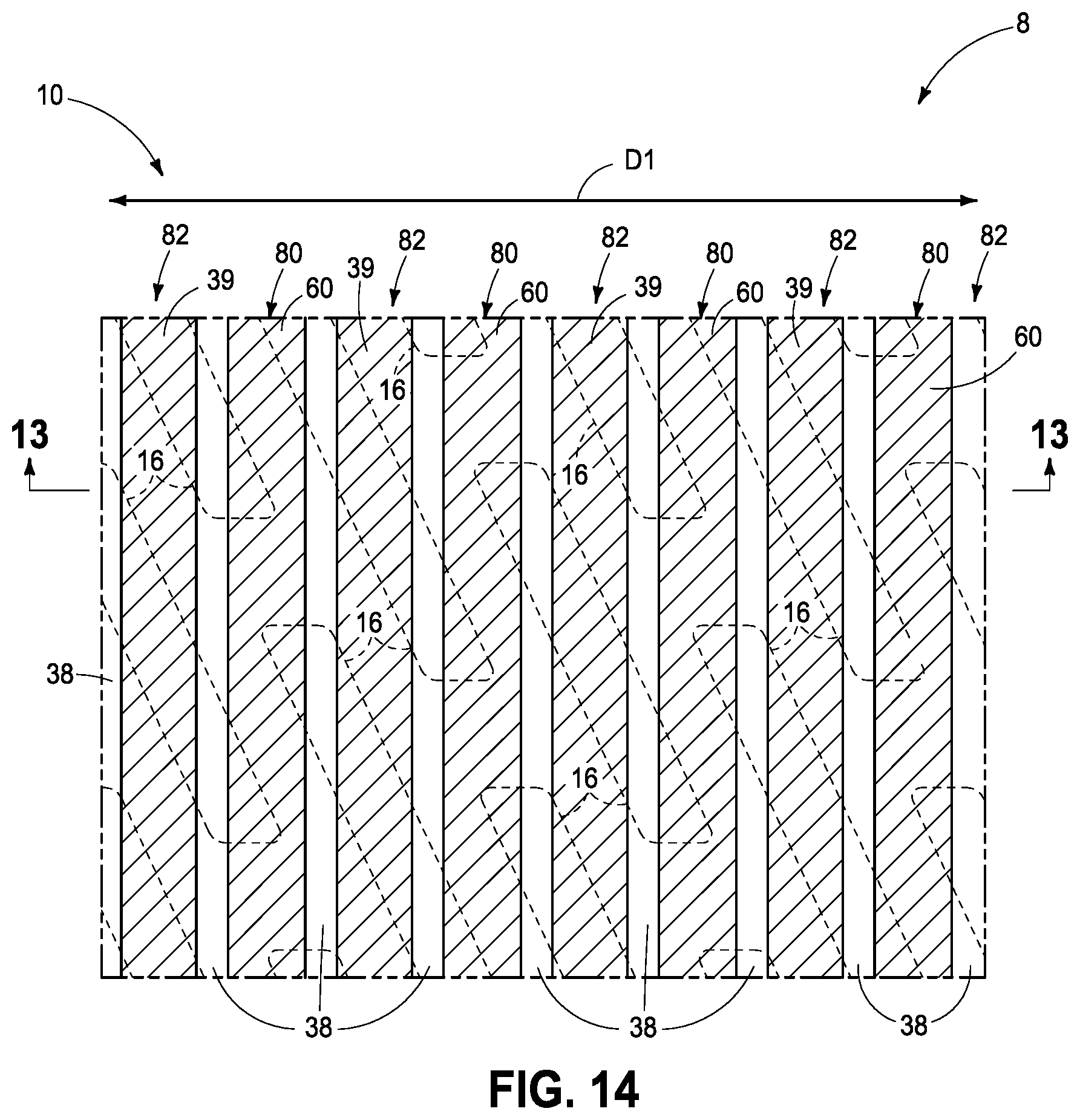 Patent US11785762 Figure 14 – Memory circuitry and method used in forming memory circuitry