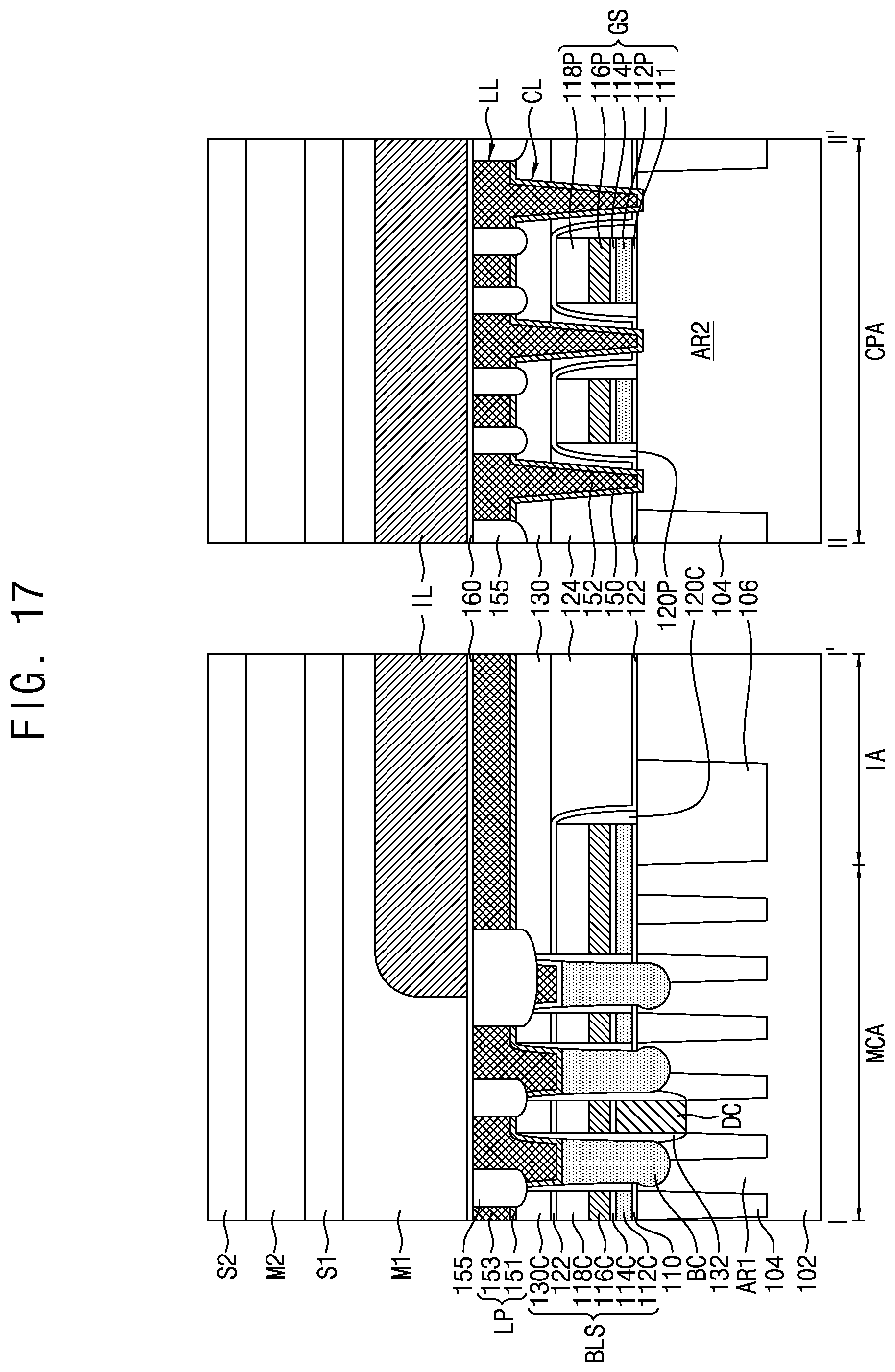 Patent US11785763 Figure 15 – Semiconductor devices having contact plugs