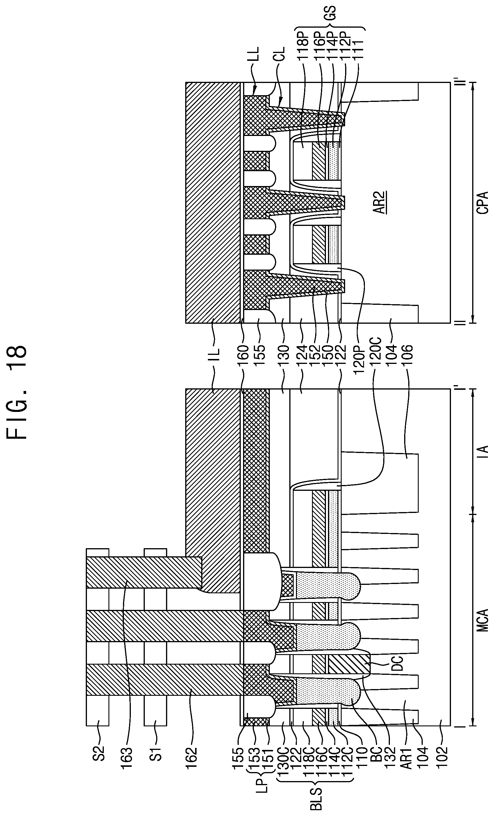 Patent US11785763 Figure 16 – Semiconductor devices having contact plugs