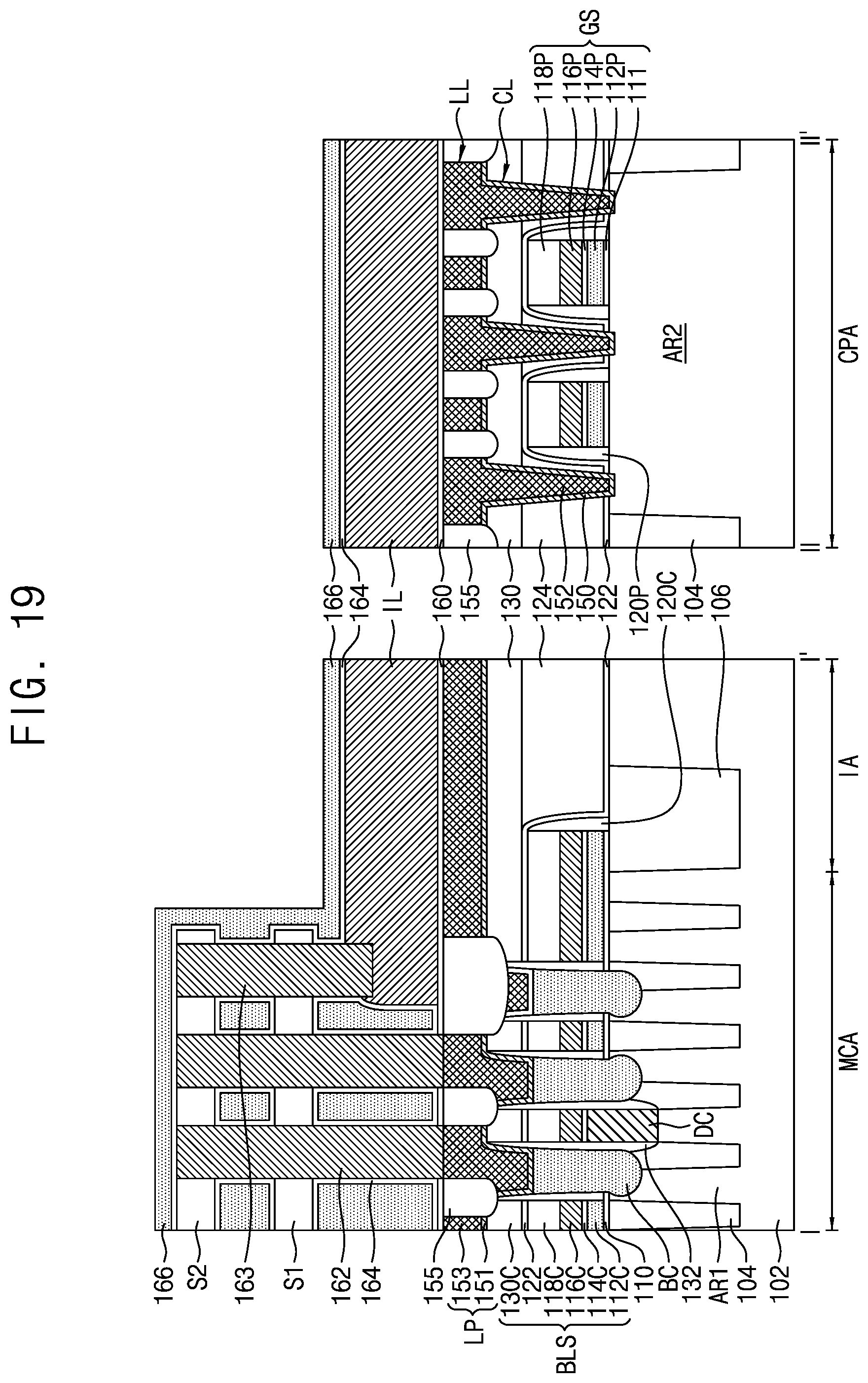 Patent US11785763 Figure 17 – Semiconductor devices having contact plugs