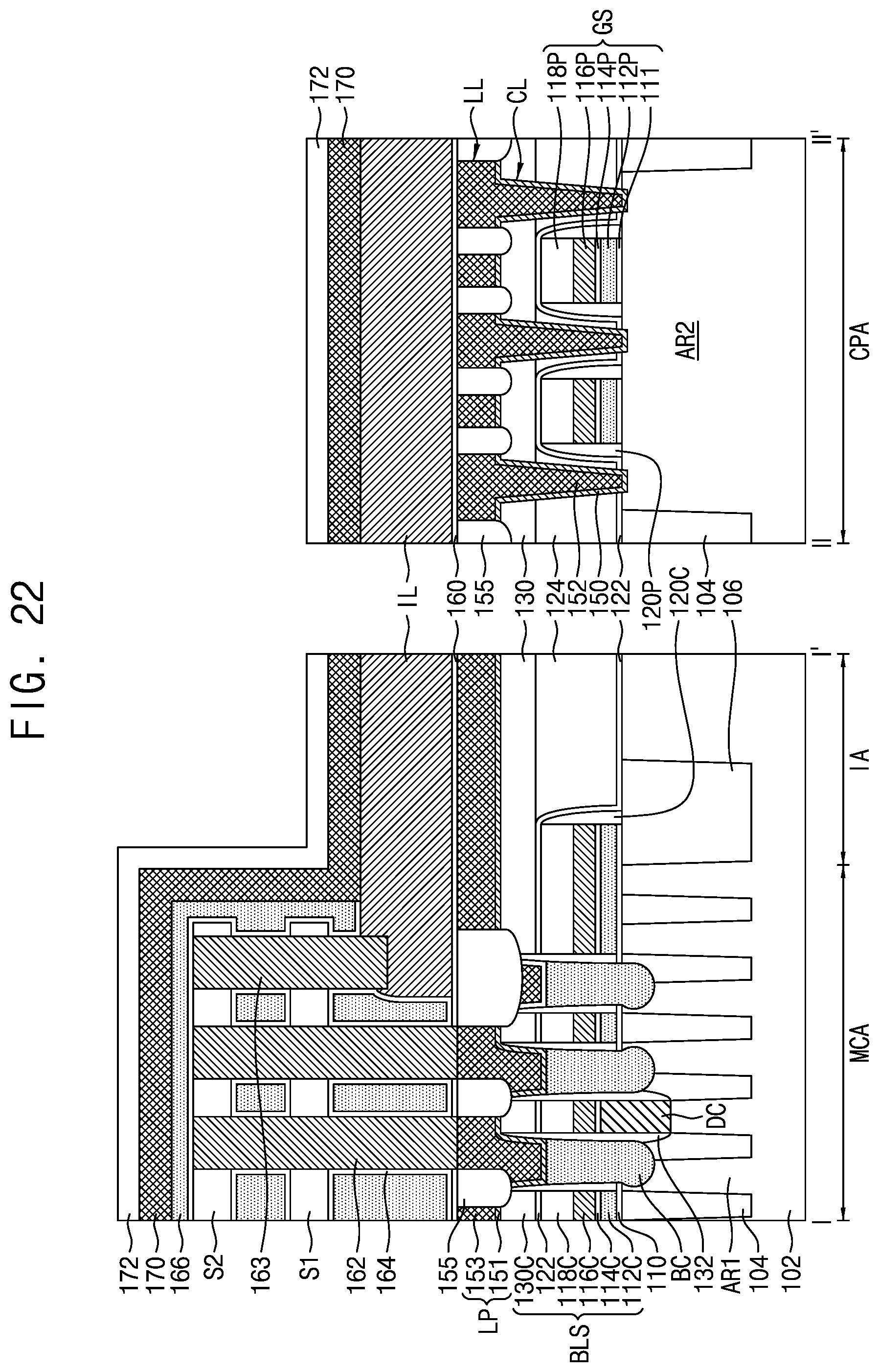 Patent US11785763 Figure 20 – Semiconductor devices having contact plugs