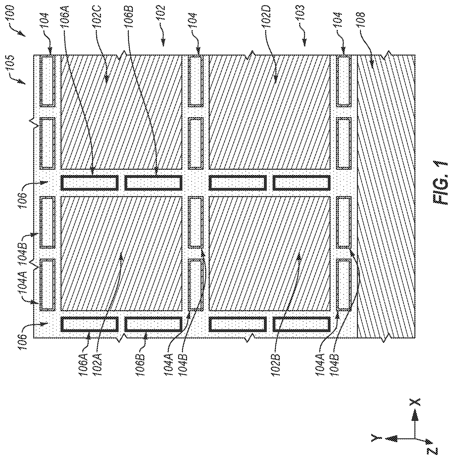 Patent US11785764 Figure 1 – Methods of forming microelectronic devices