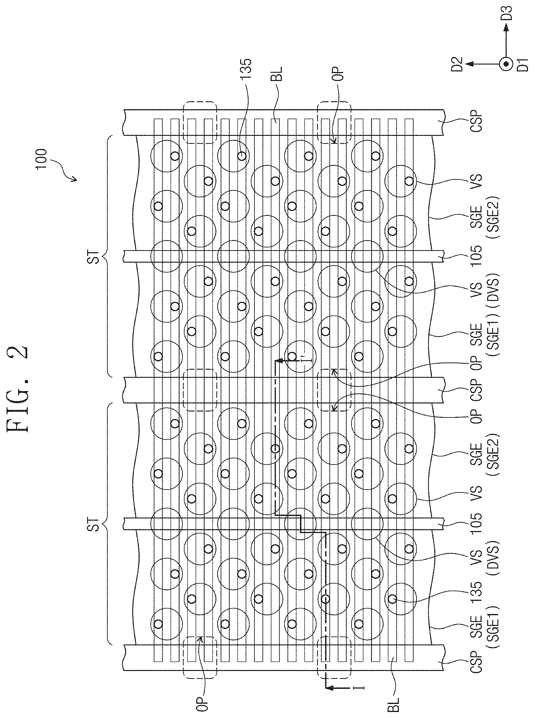 Patent US11785768 Figure 2 – Three-dimensional semiconductor memory devices