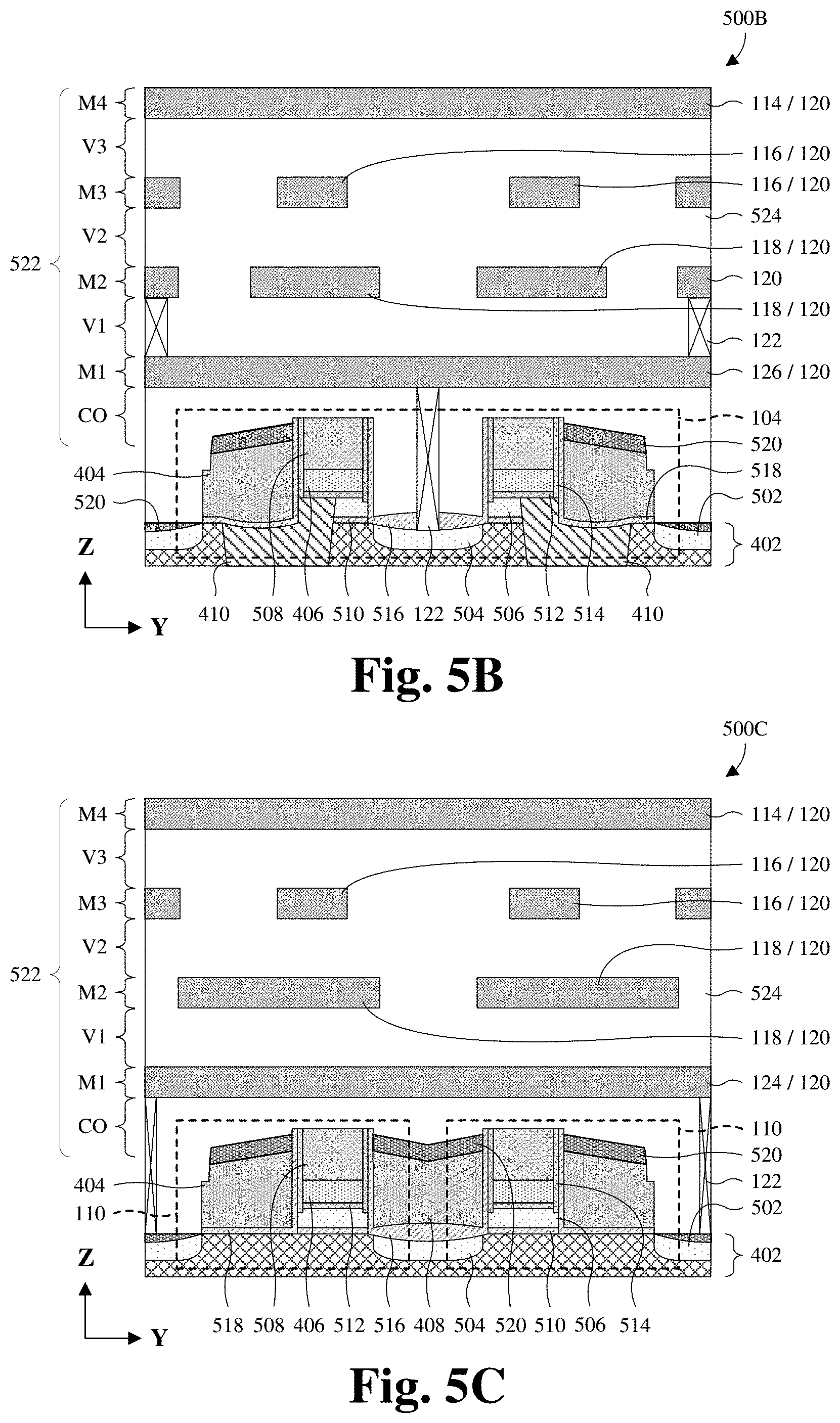 Patent US11785770 Figure 5 – Strap-cell architecture for embedded memory