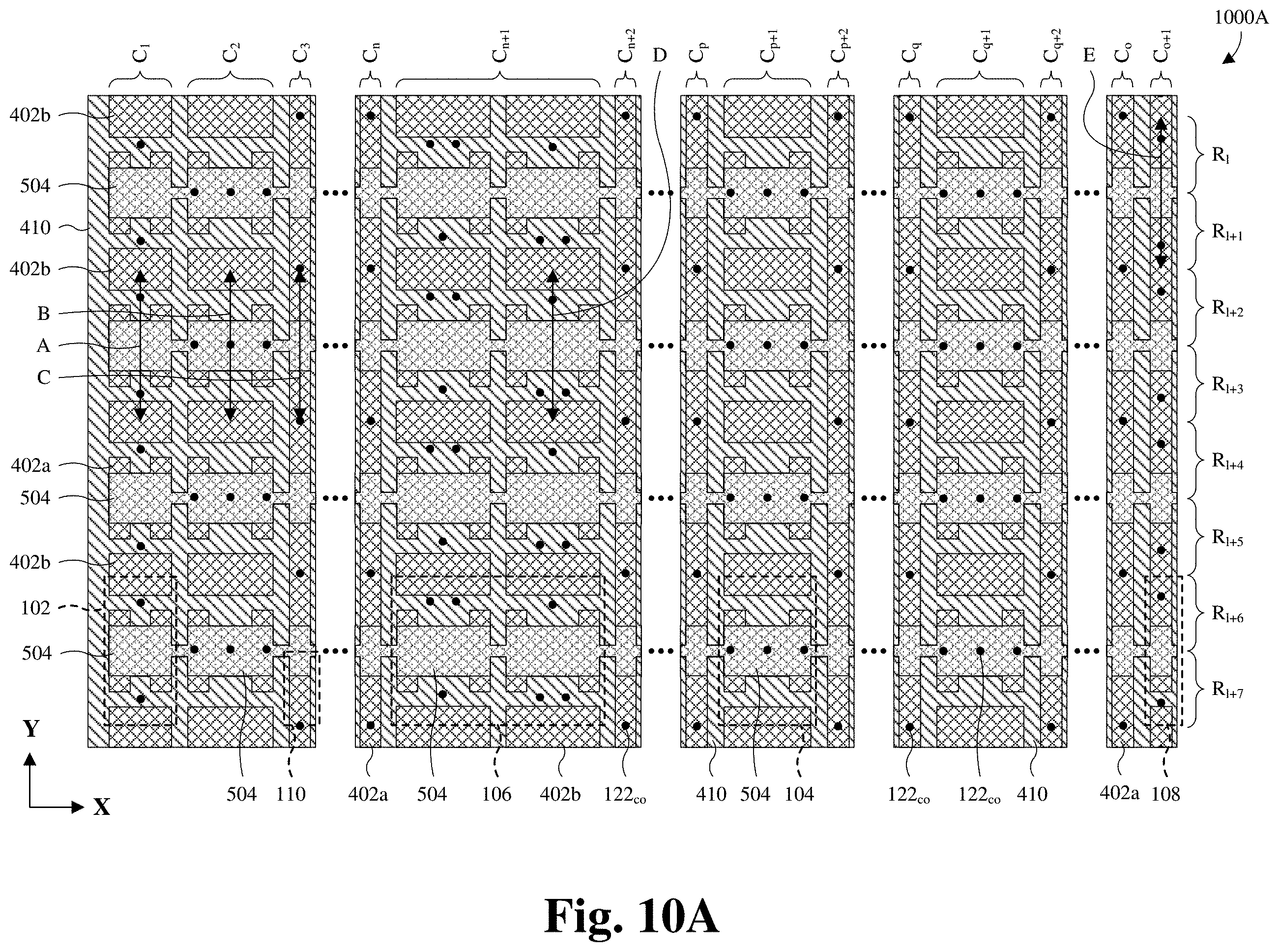 Patent US11785770 Figure 10 – Strap-cell architecture for embedded memory