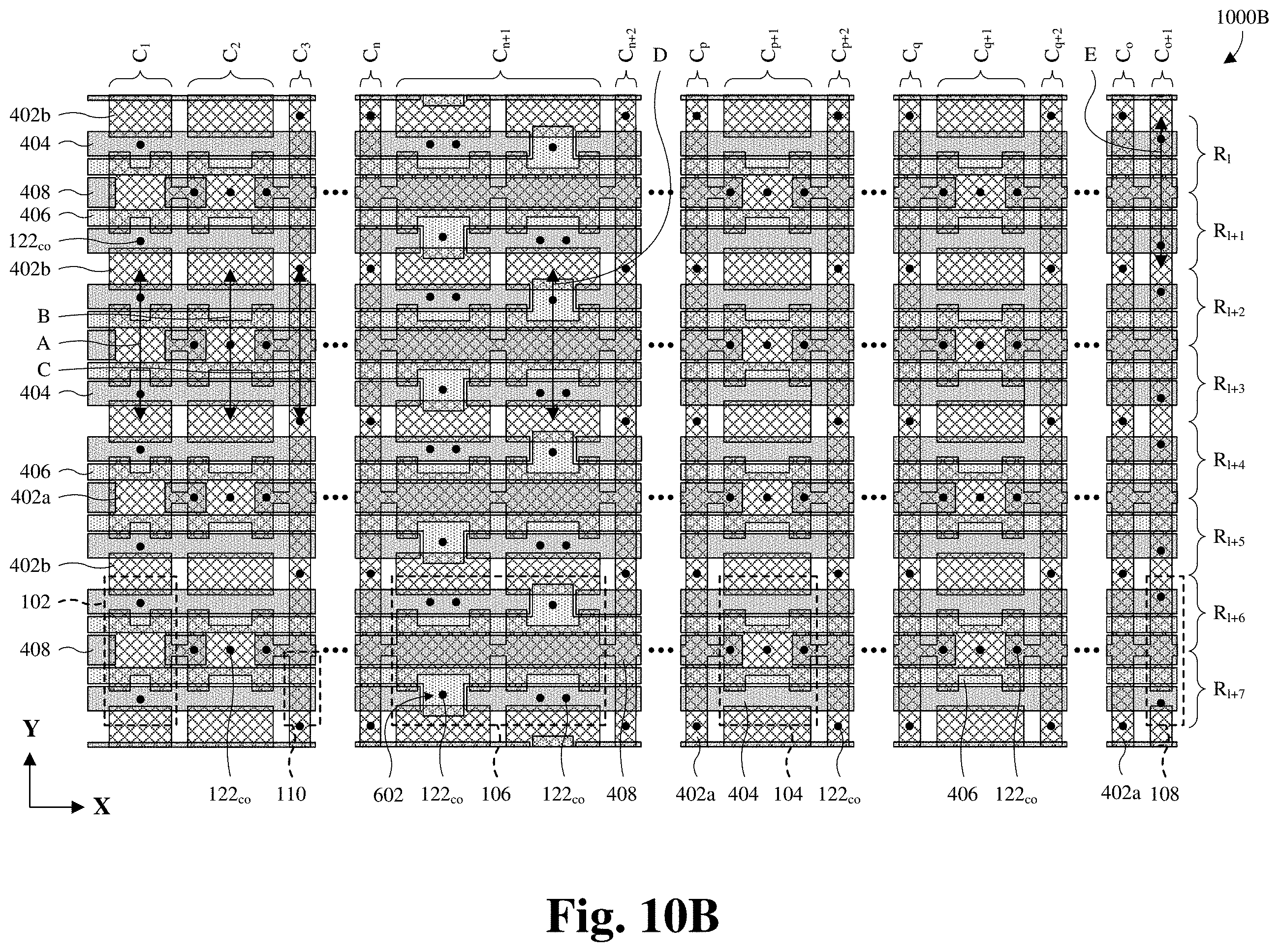 Patent US11785770 Figure 11 – Strap-cell architecture for embedded memory