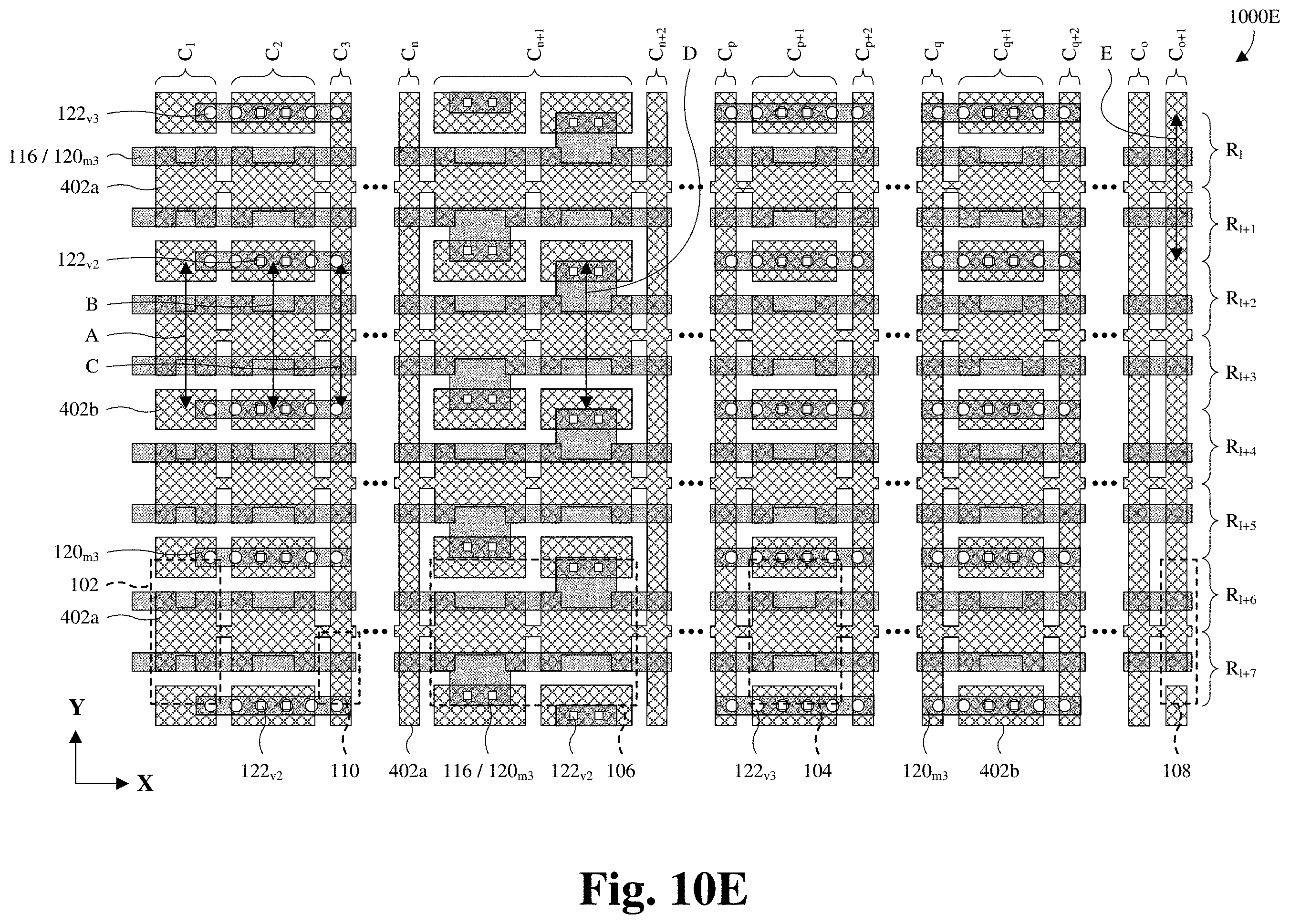 Patent US11785770 Figure 14 – Strap-cell architecture for embedded memory