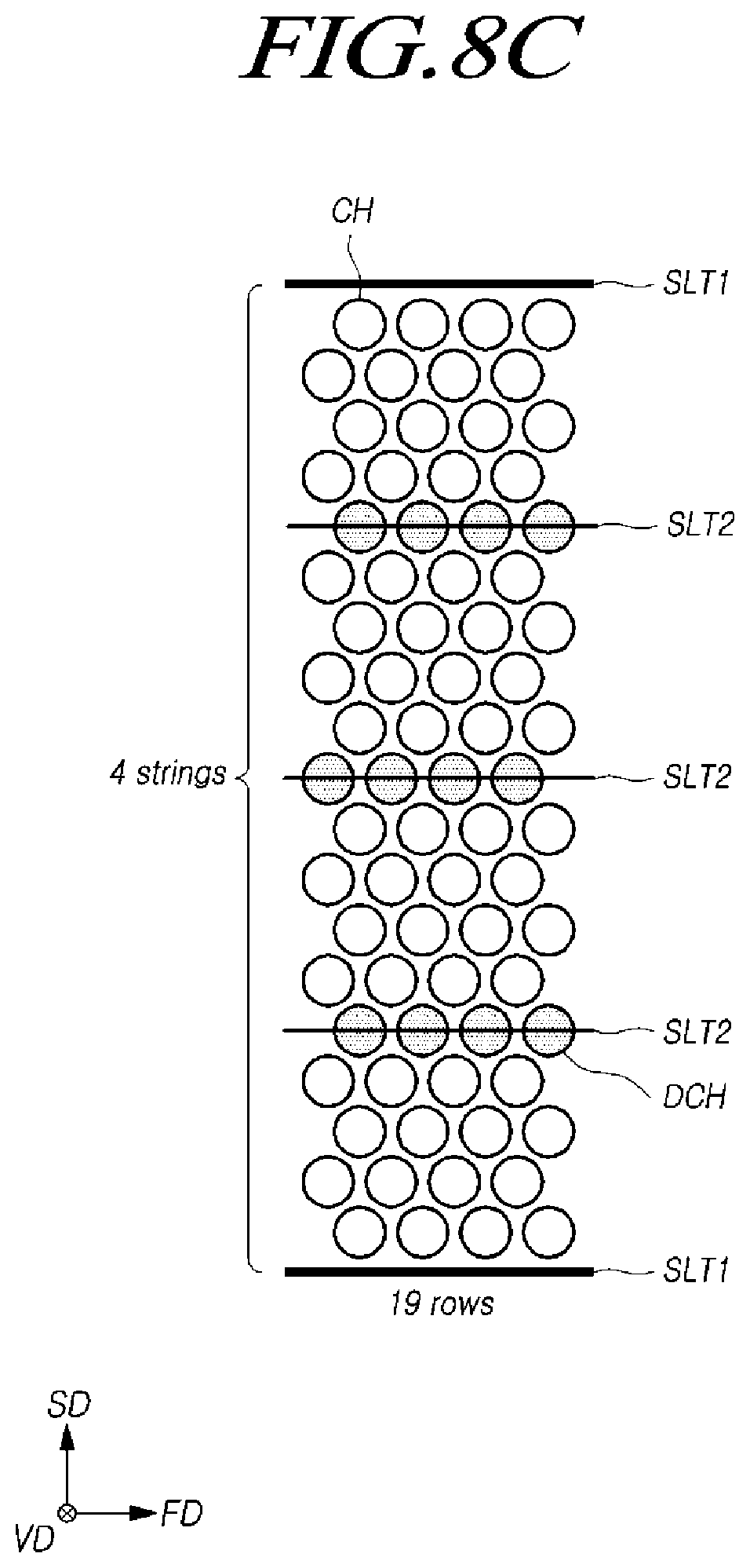 Patent US11785771 Figure 12 – Semiconductor memory device having cell units and via regions with a different width