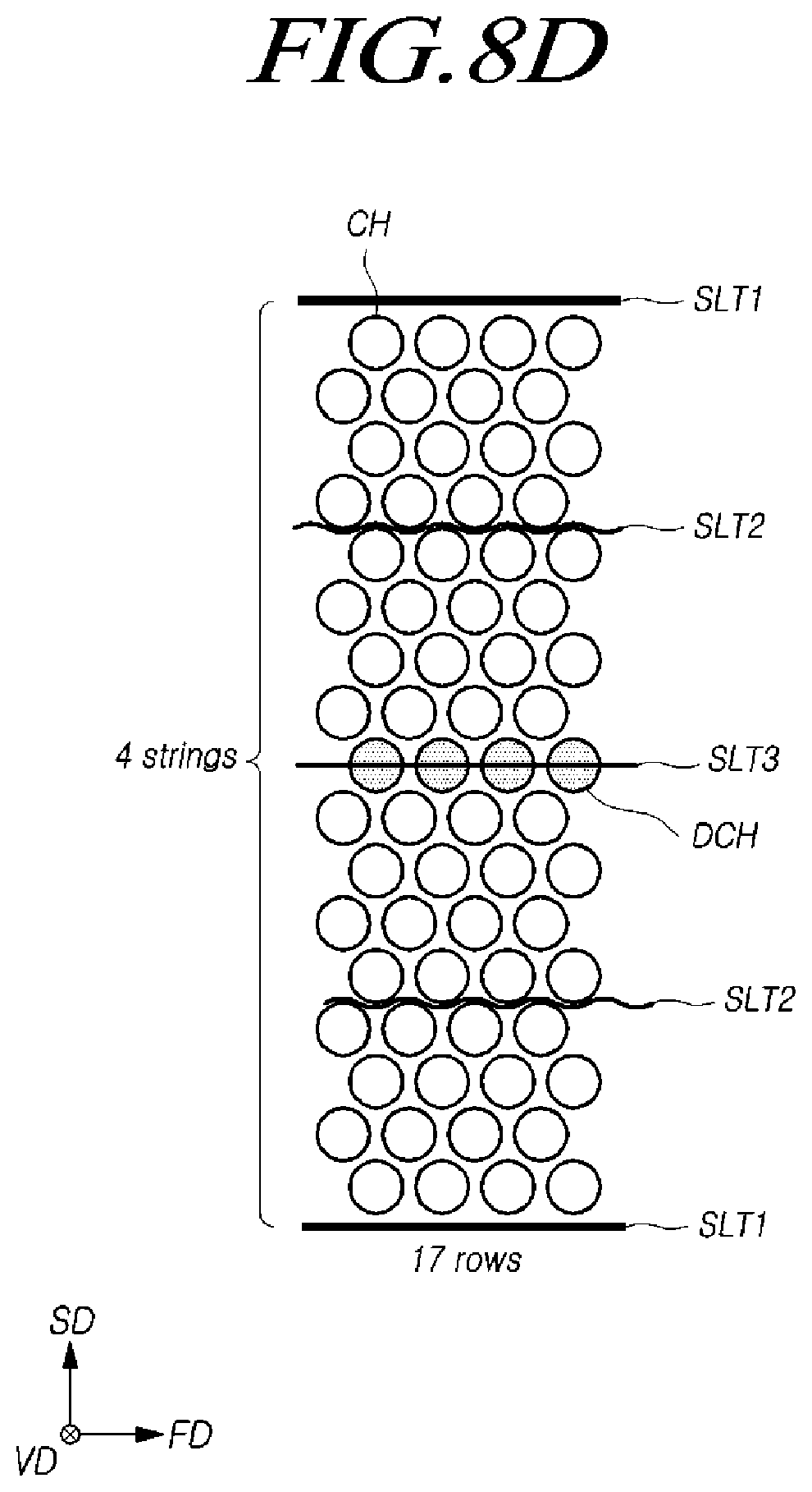 Patent US11785771 Figure 13 – Semiconductor memory device having cell units and via regions with a different width