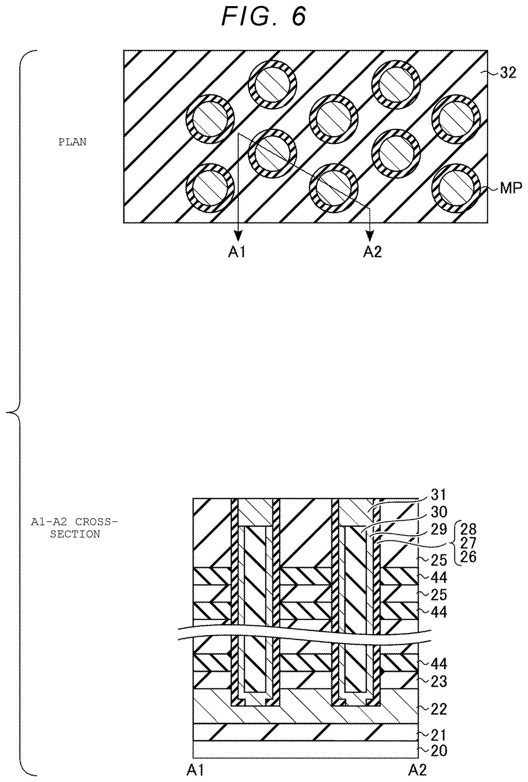 Patent US11785773 Figure 6 – Semiconductor storage device and method for manufacturing the same