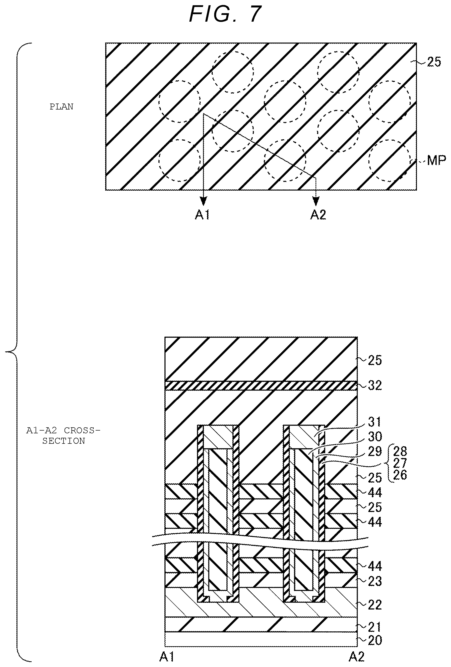 Patent US11785773 Figure 7 – Semiconductor storage device and method for manufacturing the same