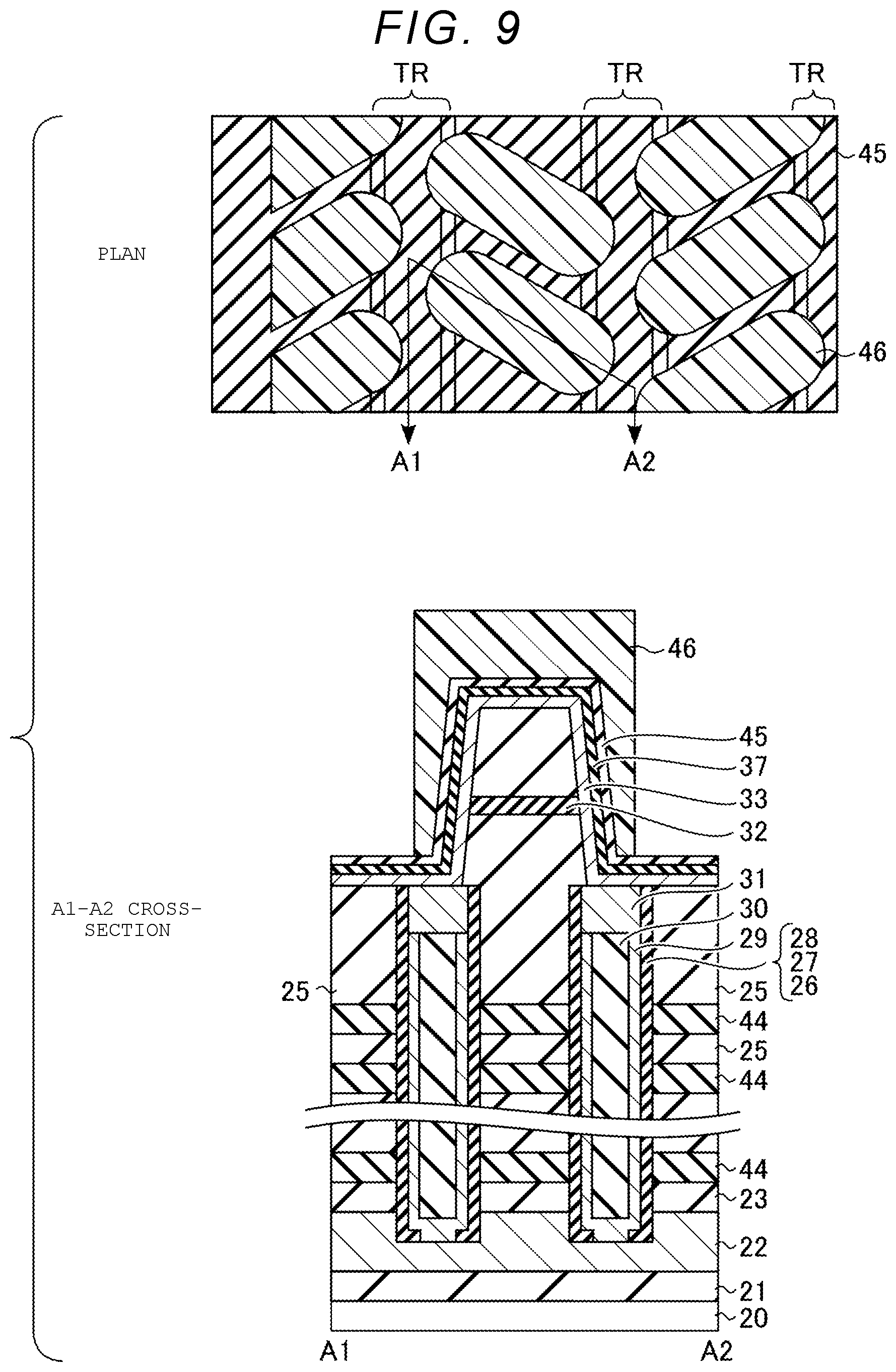 Patent US11785773 Figure 9 – Semiconductor storage device and method for manufacturing the same