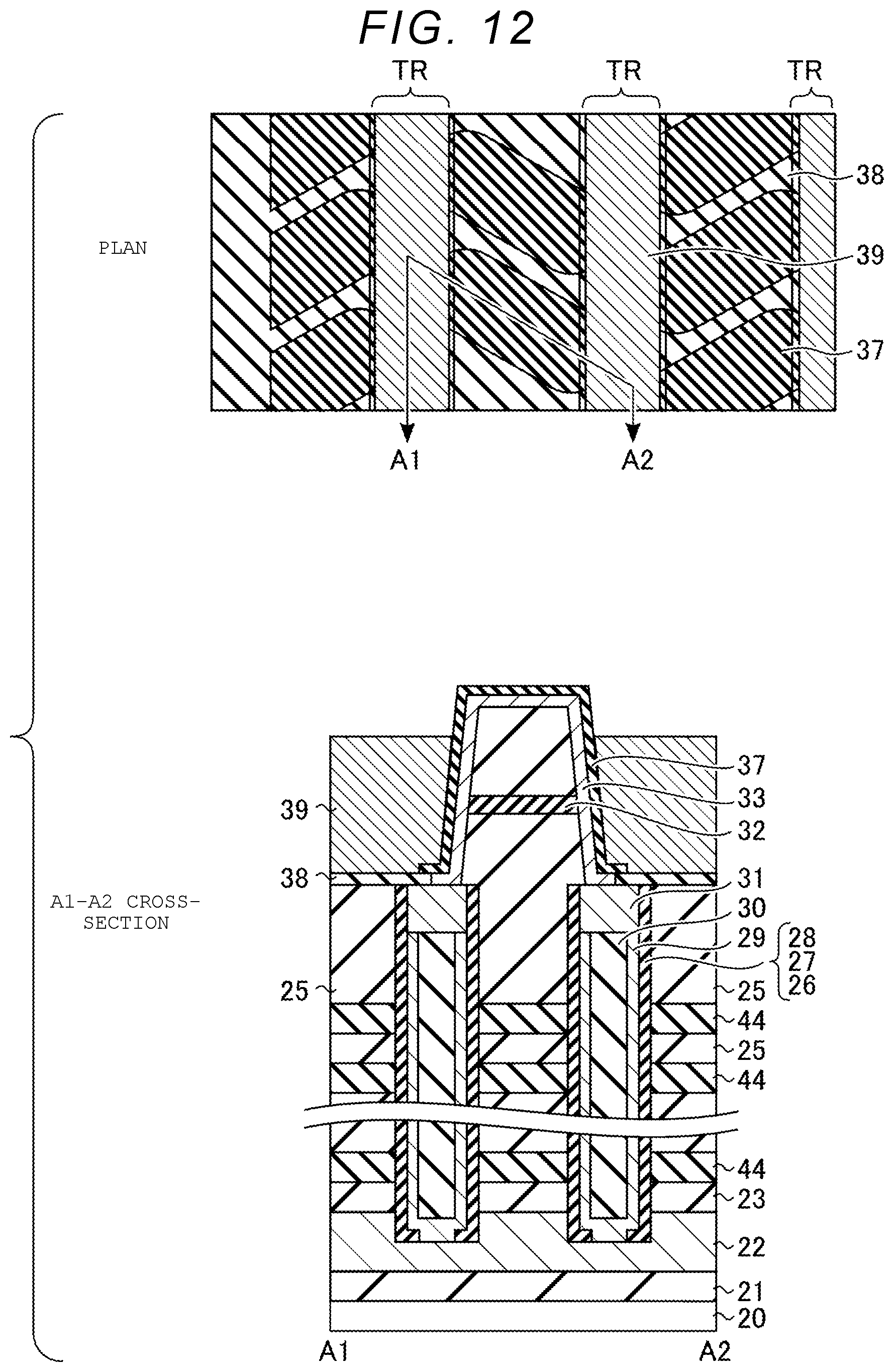 Patent US11785773 Figure 12 – Semiconductor storage device and method for manufacturing the same