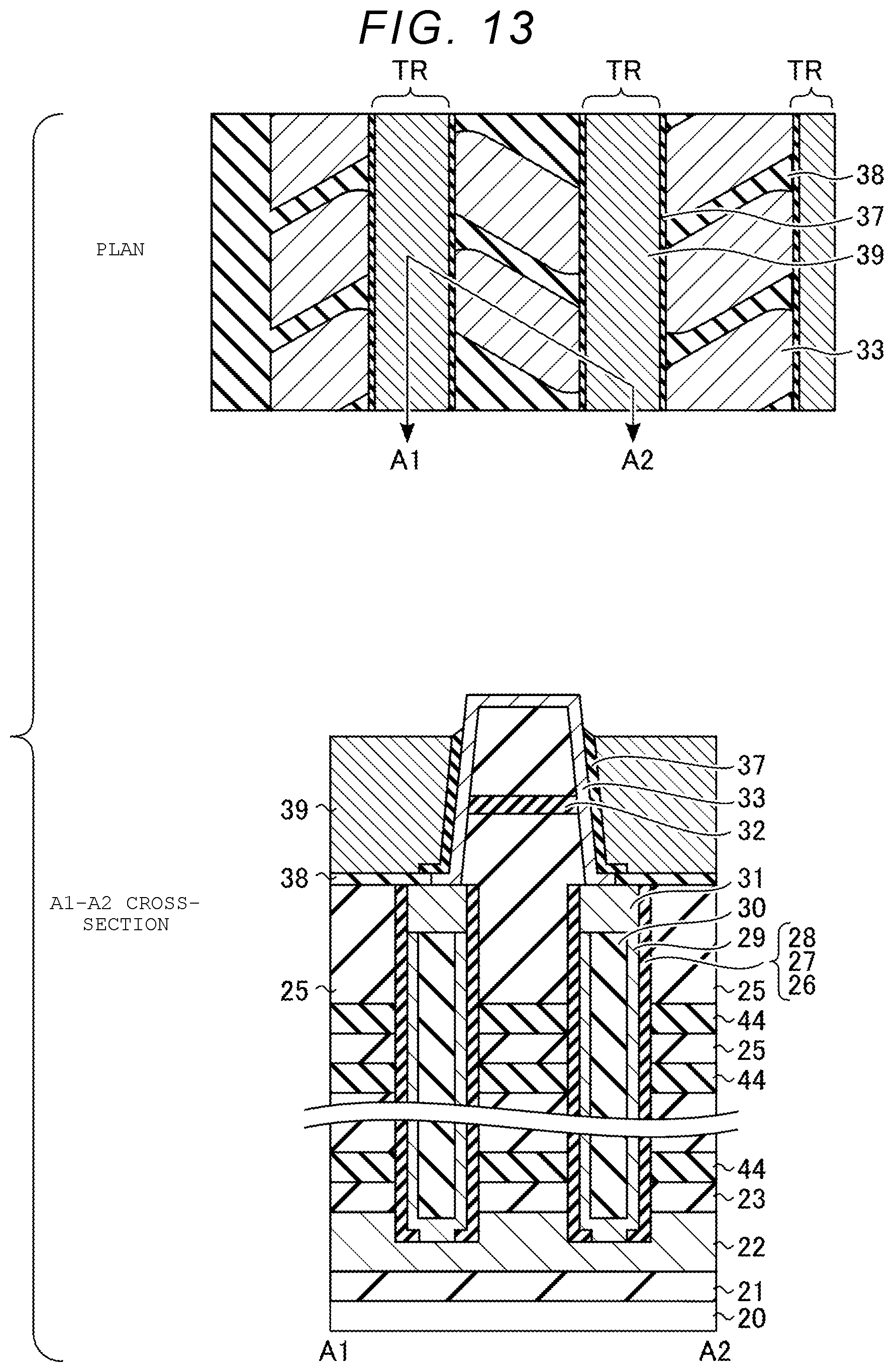 Patent US11785773 Figure 13 – Semiconductor storage device and method for manufacturing the same