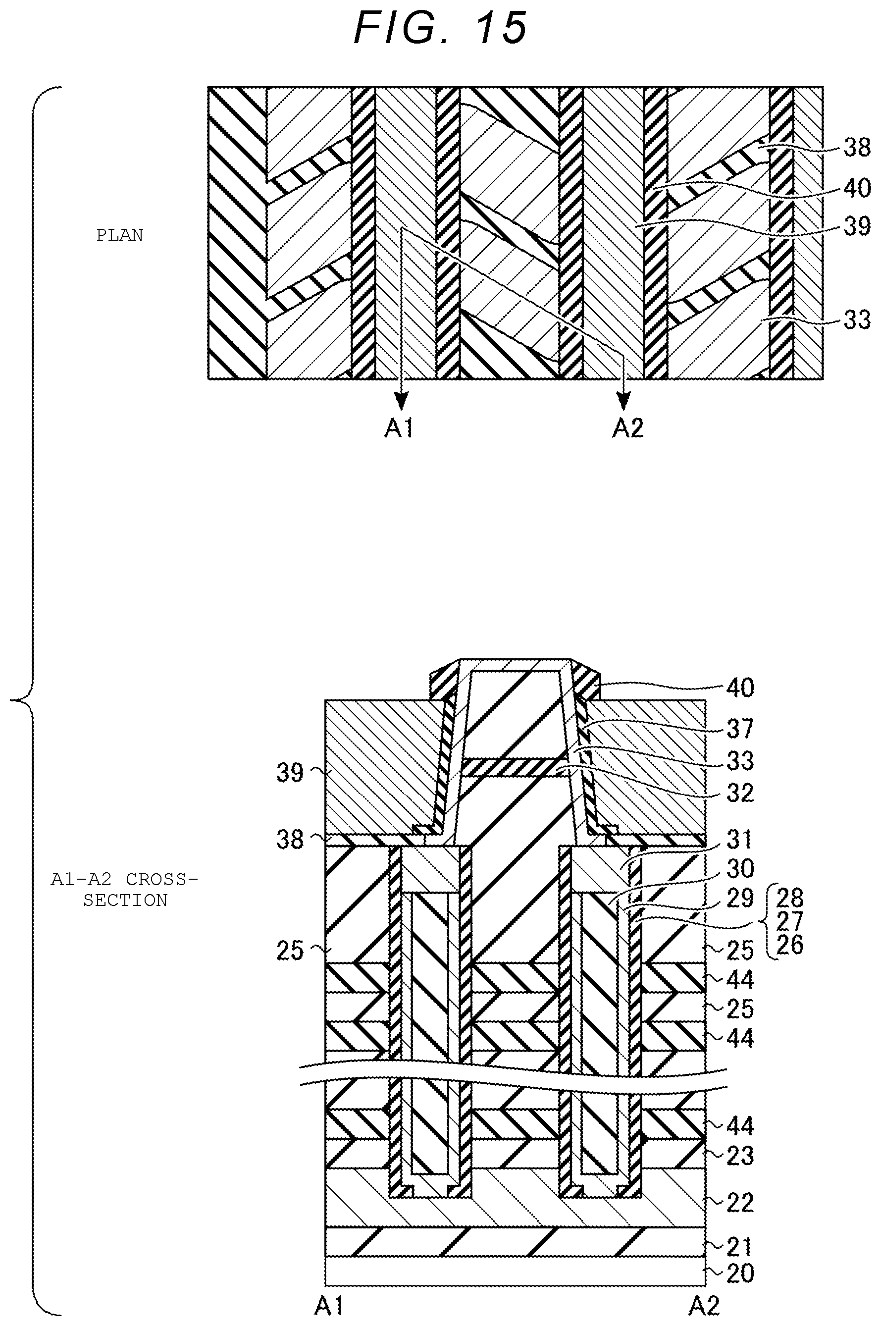 Patent US11785773 Figure 15 – Semiconductor storage device and method for manufacturing the same