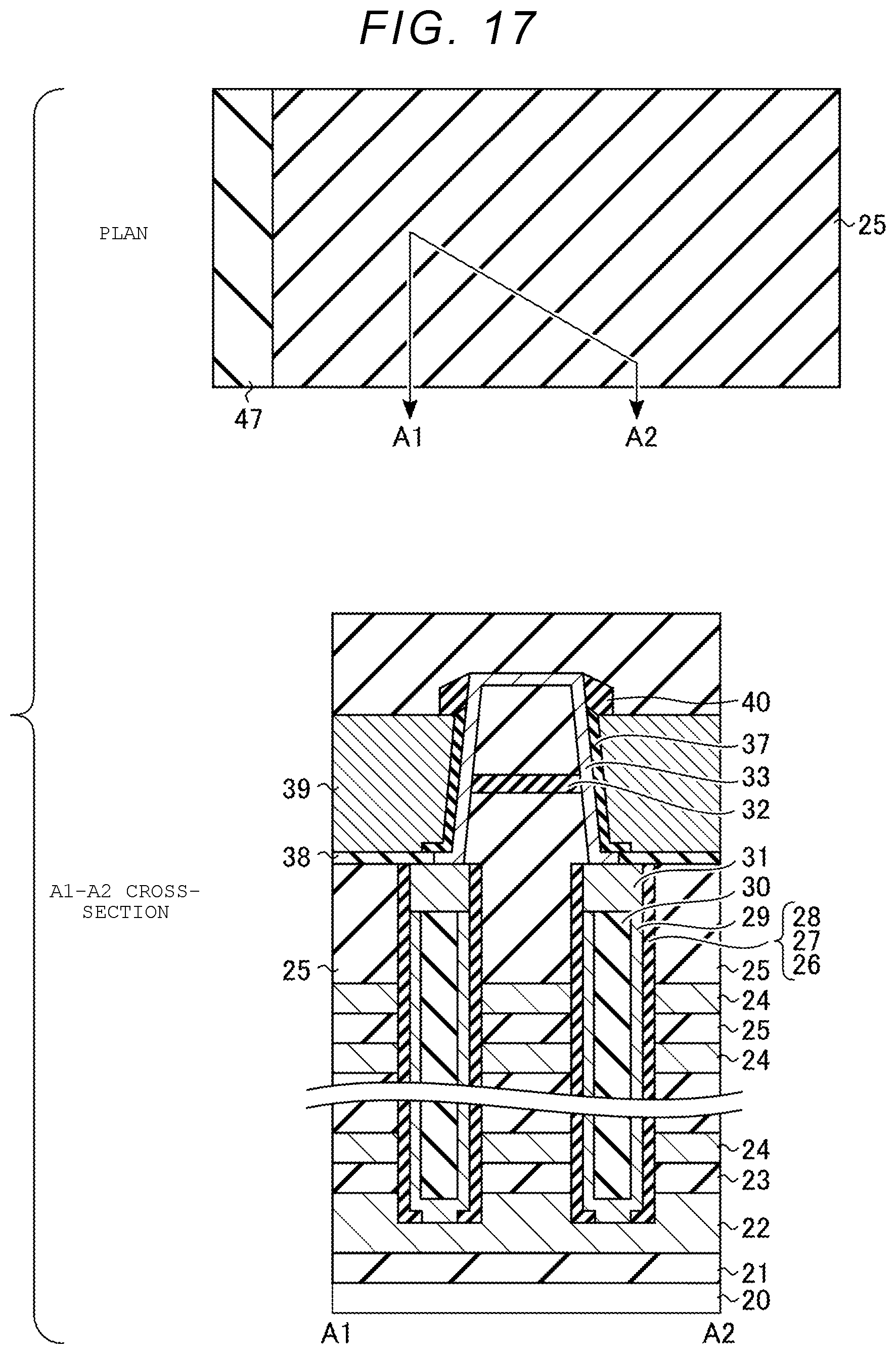 Patent US11785773 Figure 17 – Semiconductor storage device and method for manufacturing the same