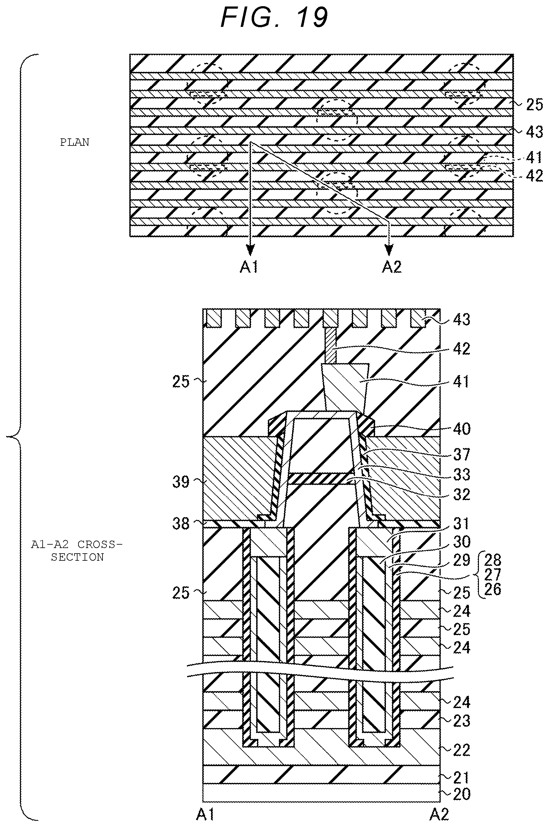 Patent US11785773 Figure 19 – Semiconductor storage device and method for manufacturing the same