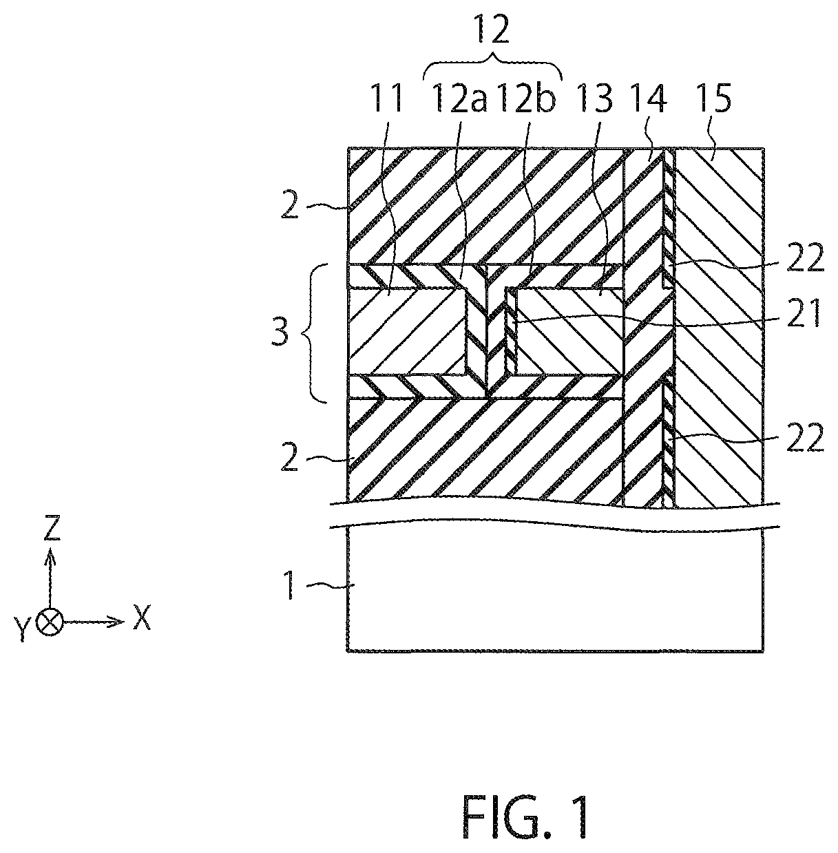 Patent US11785774 Figure 1 – Semiconductor device and method of manufacturing the same