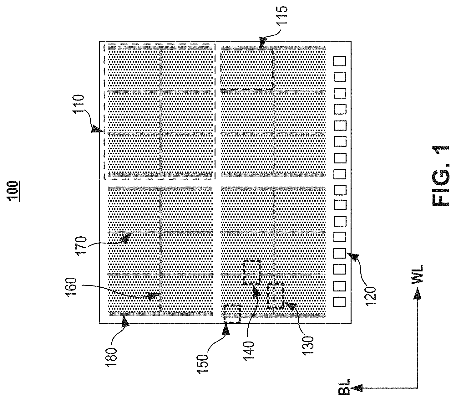 Patent US11785776 Figure 1 – Through array contact structure of three-dimensional memory device