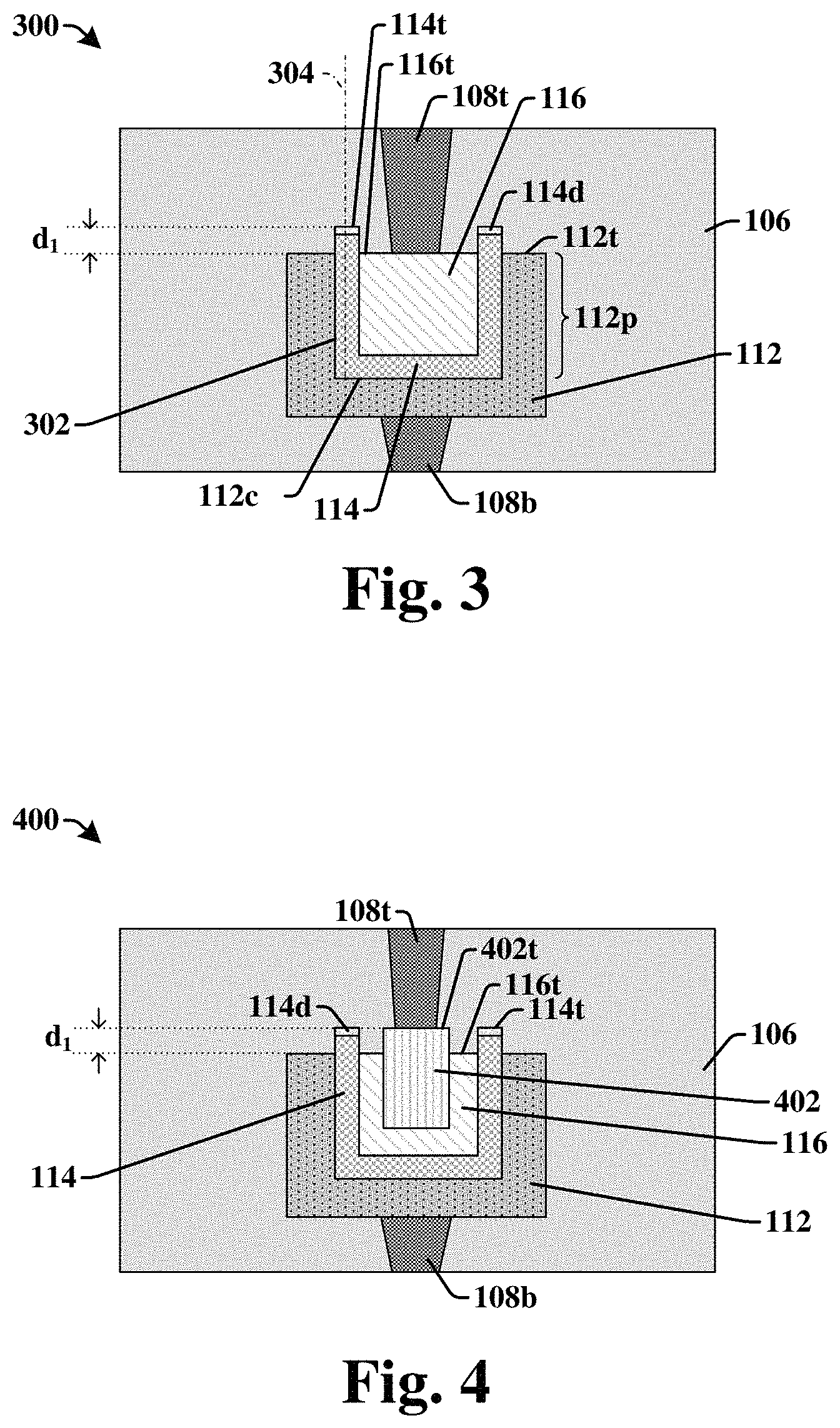 Patent US11785777 Figure 3 – FeRAM MFM structure with selective electrode etch