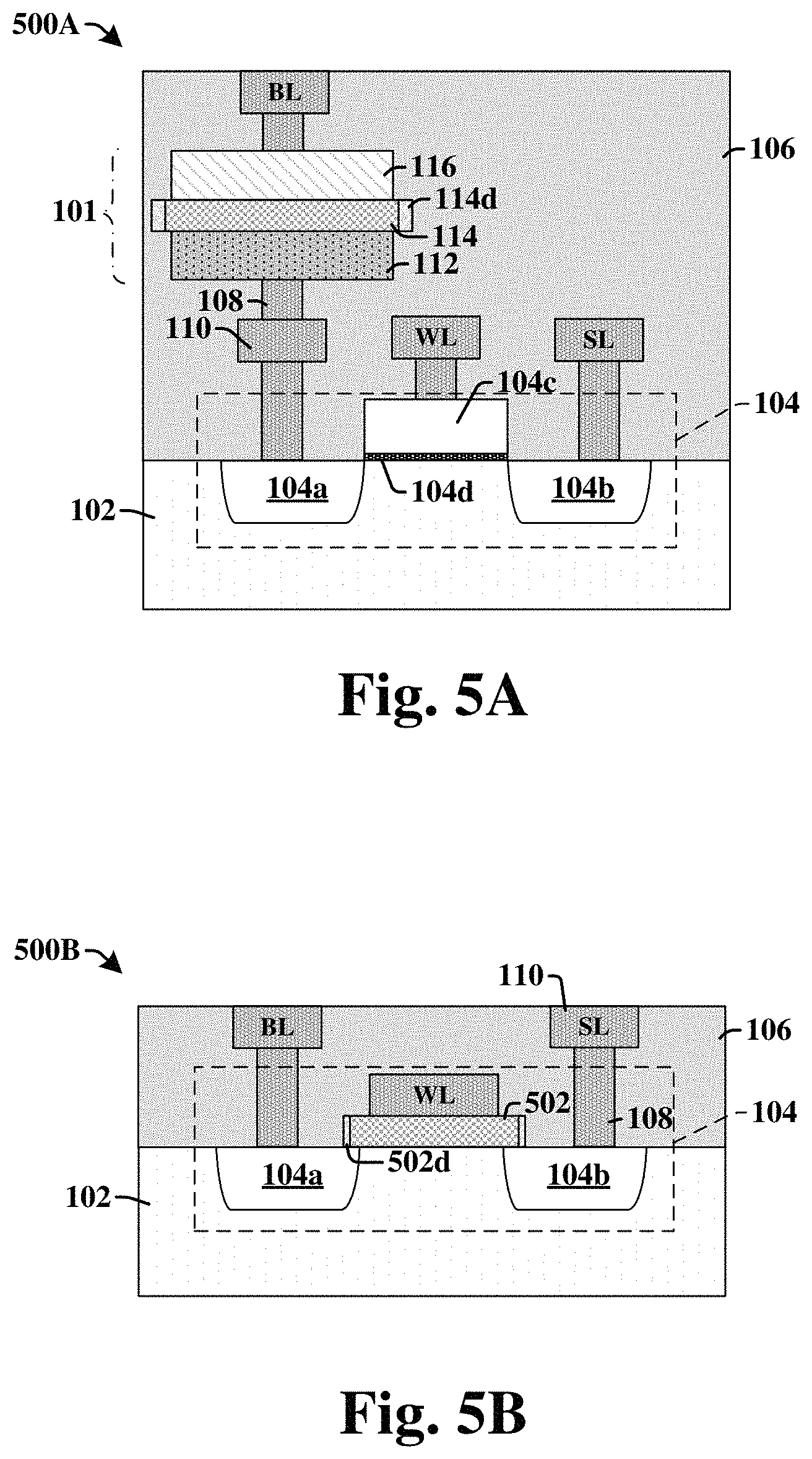 Patent US11785777 Figure 4 – FeRAM MFM structure with selective electrode etch