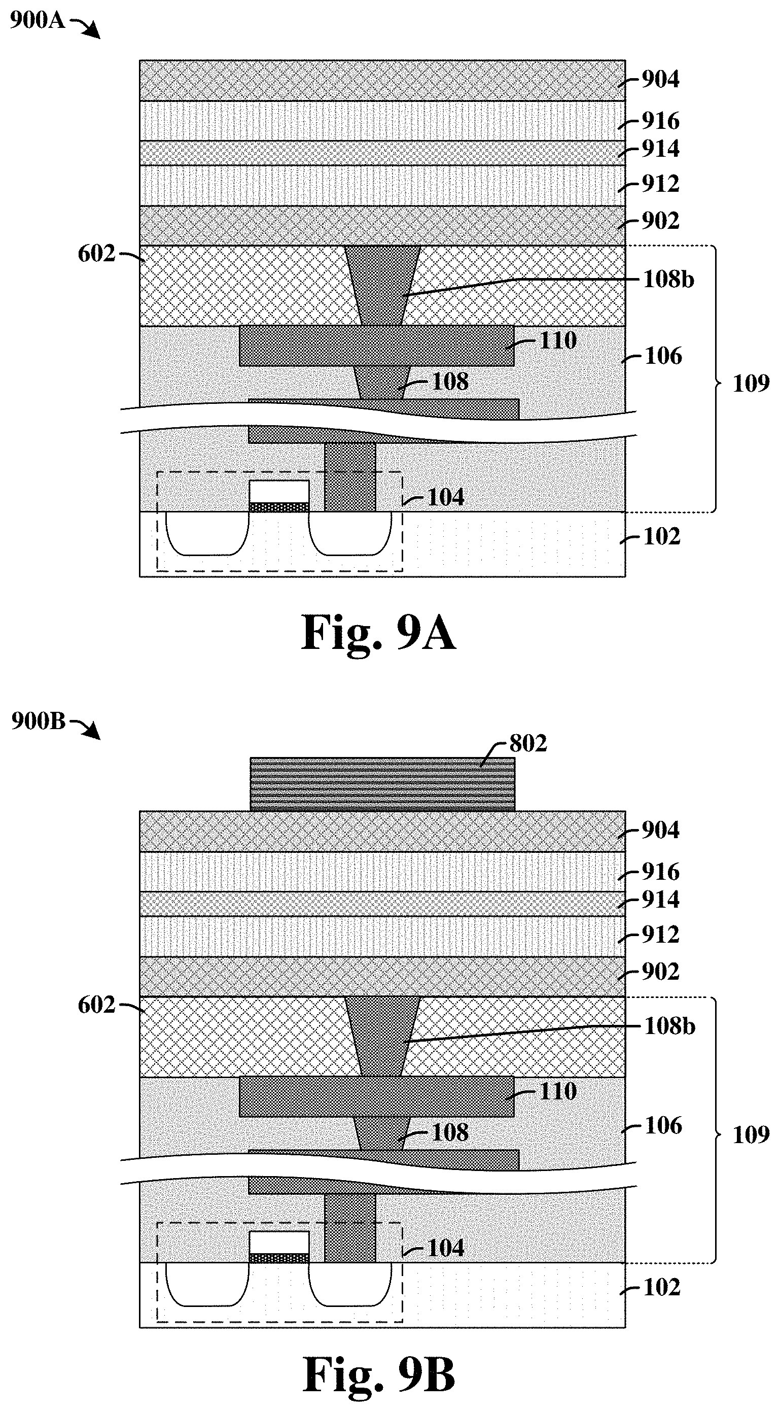 Patent US11785777 Figure 8 – FeRAM MFM structure with selective electrode etch