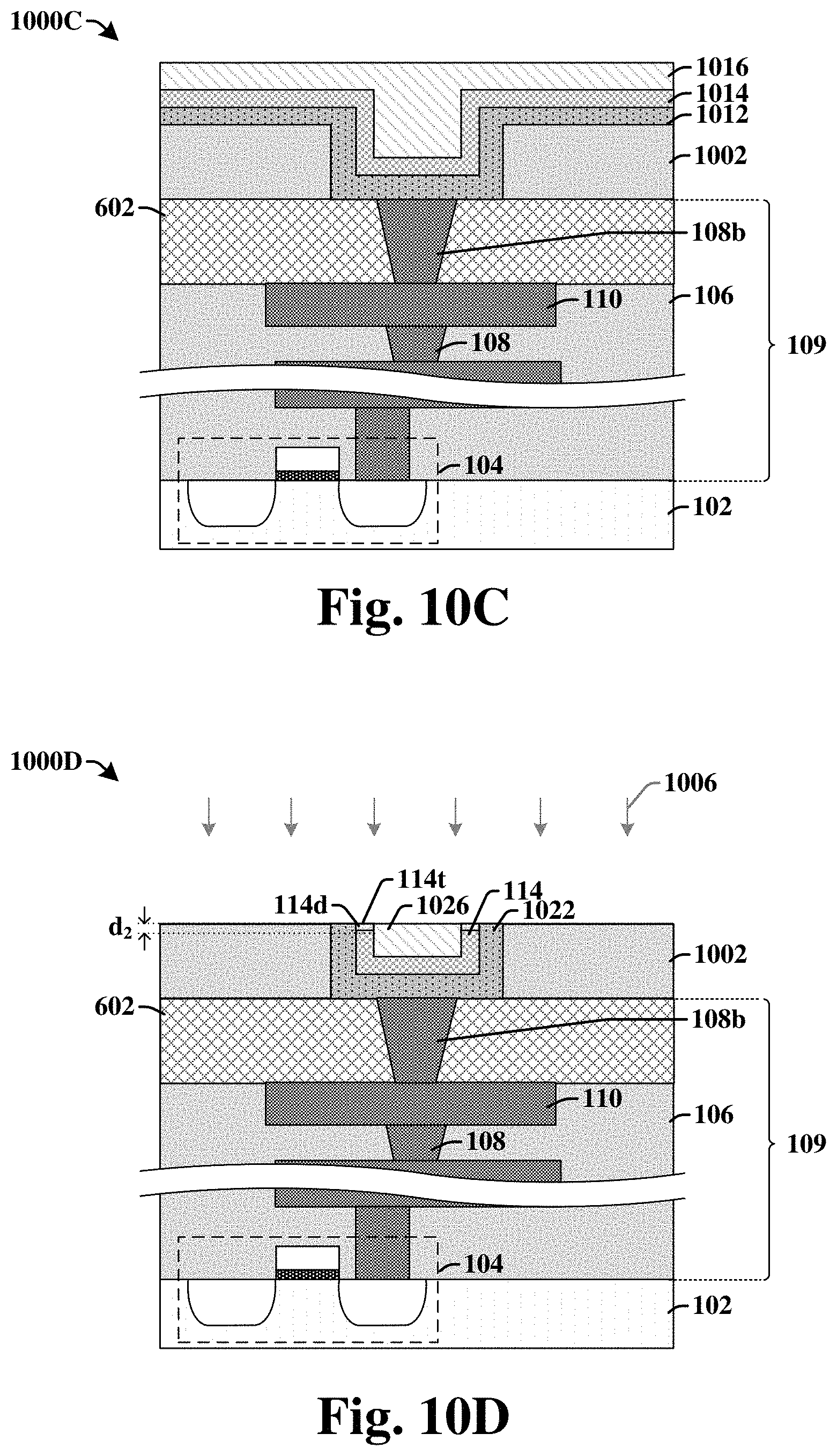 Patent US11785777 Figure 11 – FeRAM MFM structure with selective electrode etch