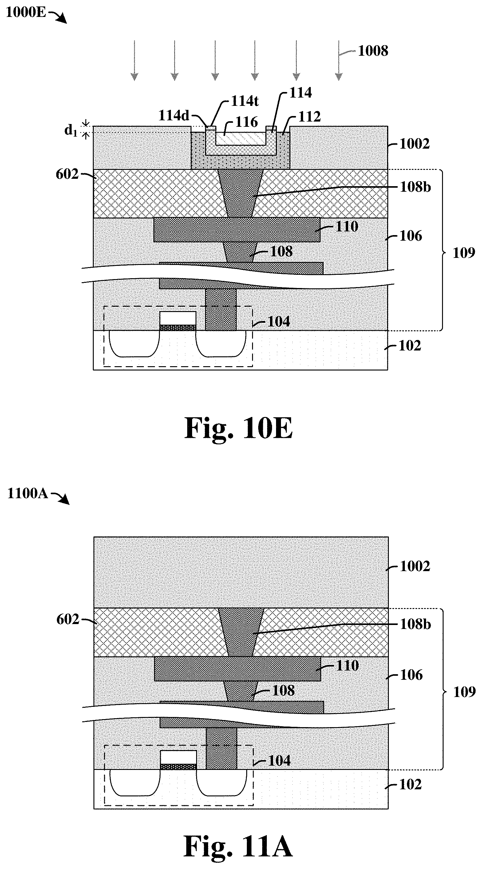 Patent US11785777 Figure 12 – FeRAM MFM structure with selective electrode etch