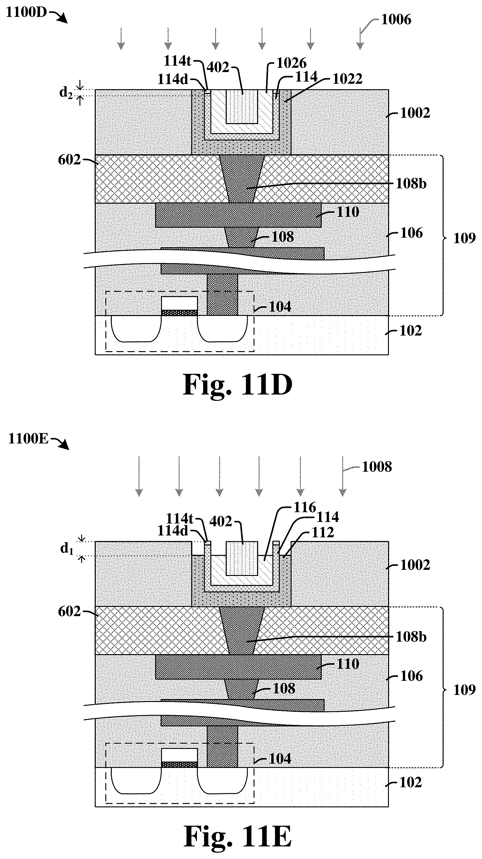 Patent US11785777 Figure 14 – FeRAM MFM structure with selective electrode etch
