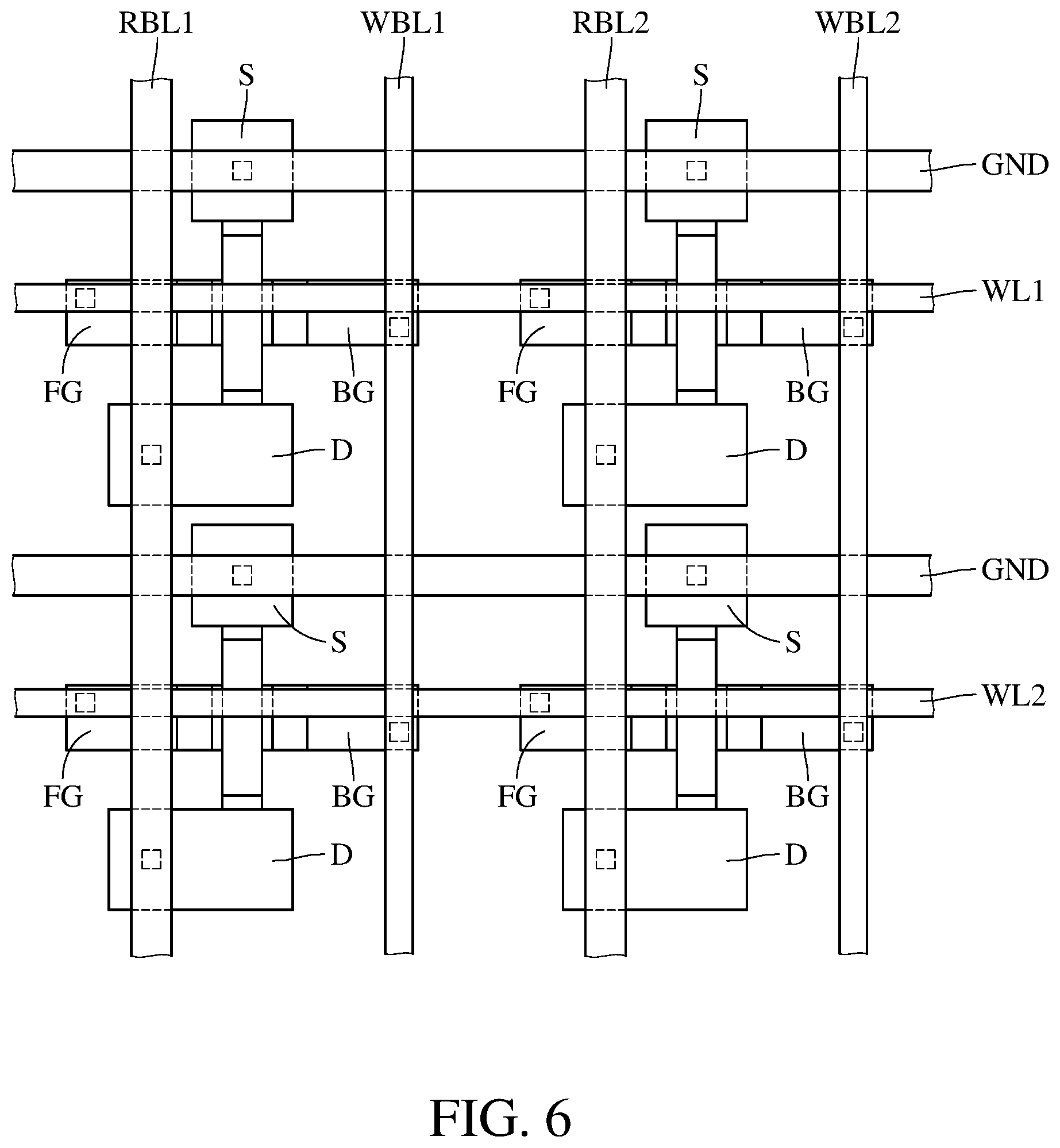 Patent US11785778 Figure 7 – Ferroelectric memory and memory array device with multiple independently controlled gates