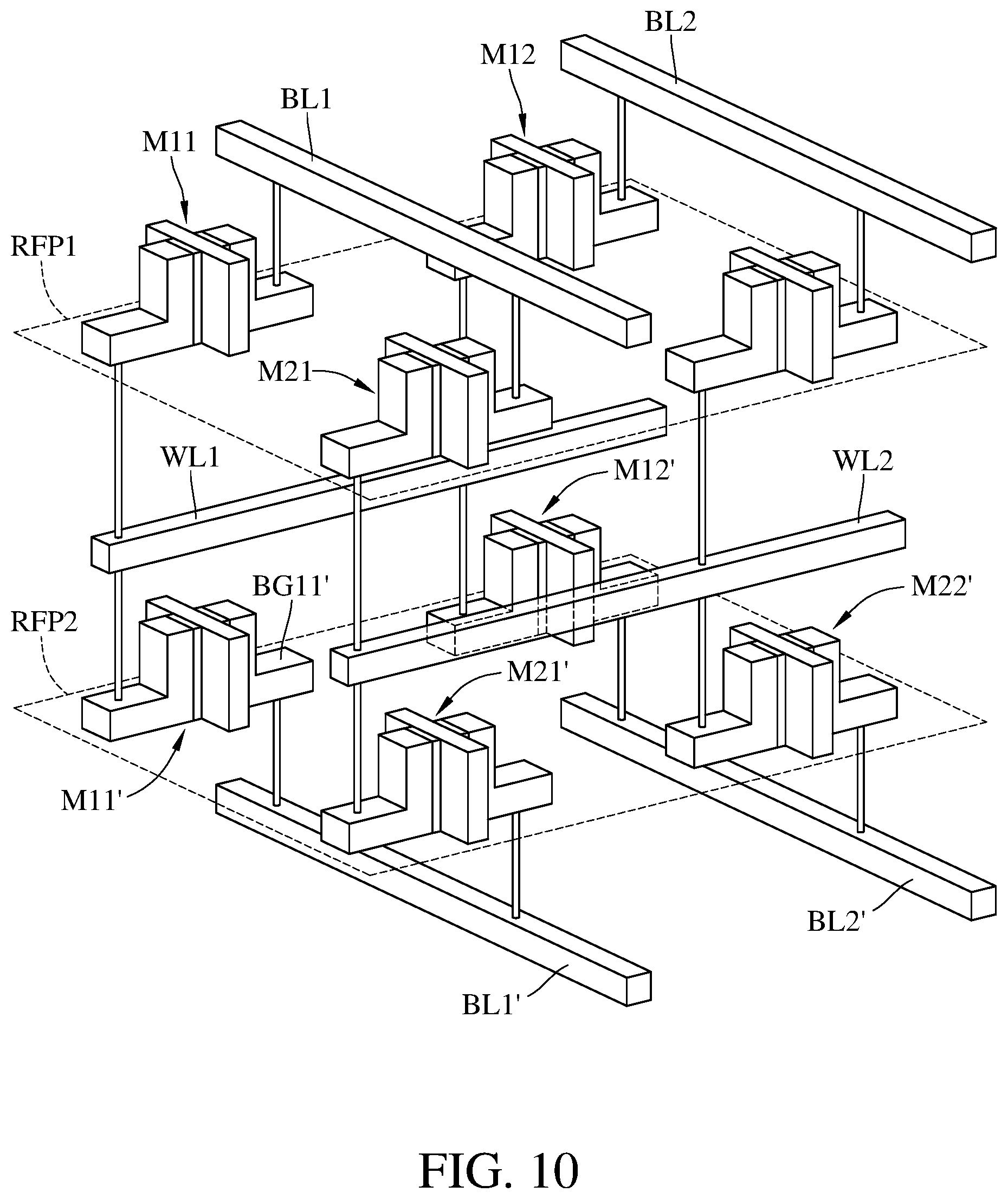Patent US11785778 Figure 11 – Ferroelectric memory and memory array device with multiple independently controlled gates