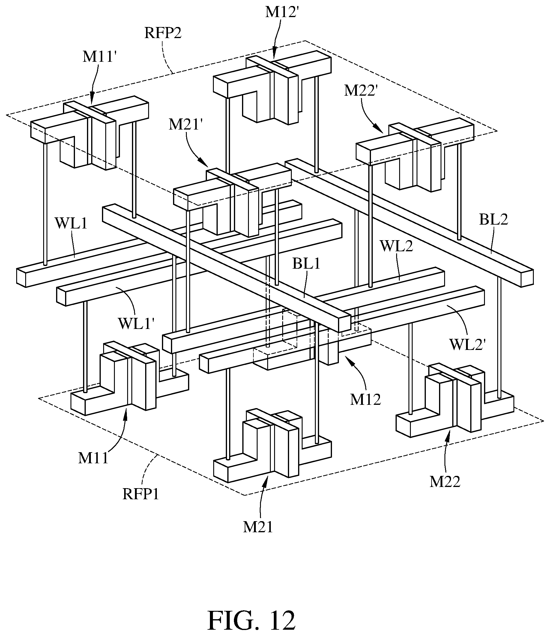 Patent US11785778 Figure 13 – Ferroelectric memory and memory array device with multiple independently controlled gates