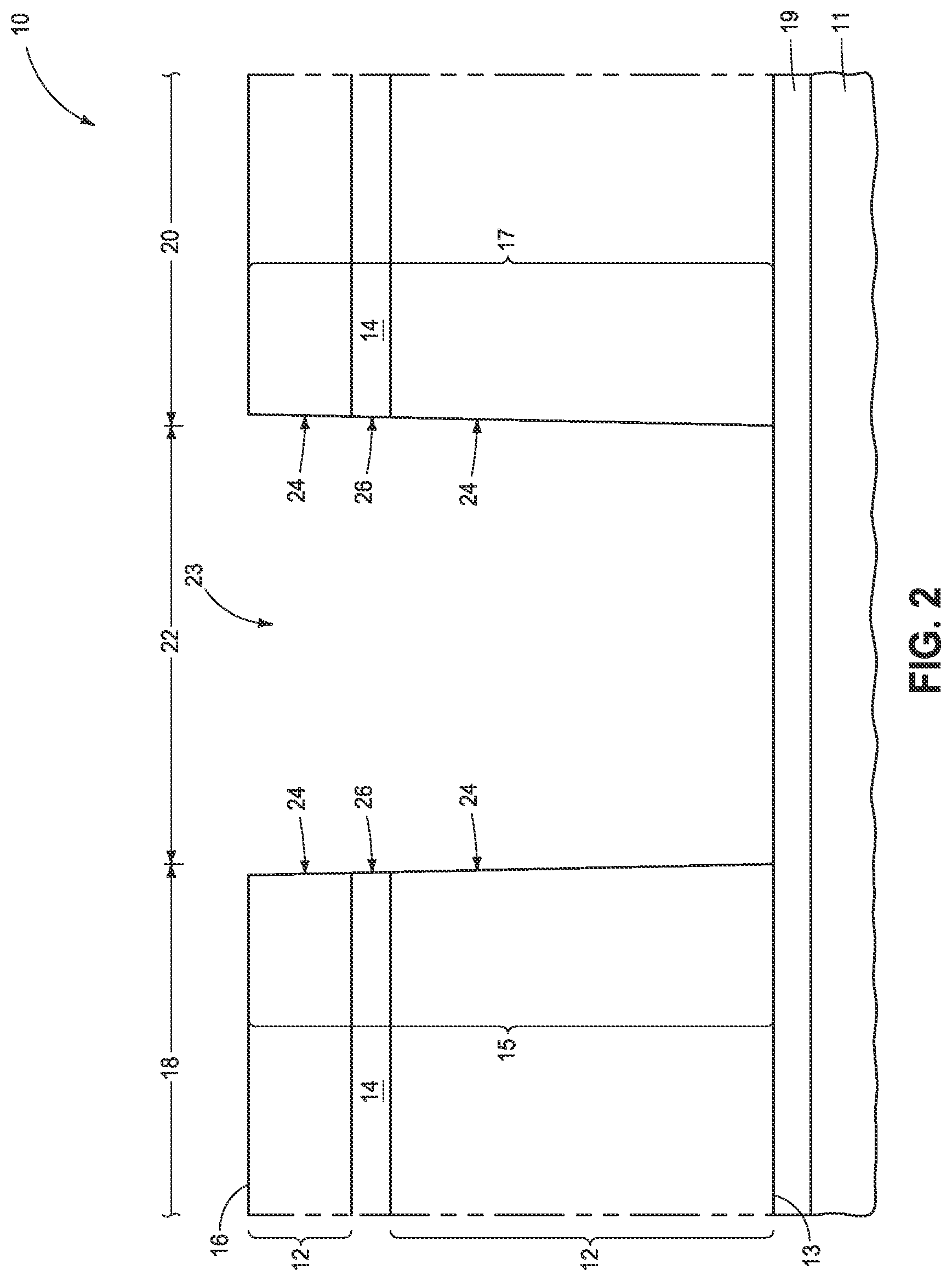 Patent US11785781 Figure 2 – Integrated circuit constructions comprising memory and methods used in the formation of integrated circuitry comprising memory