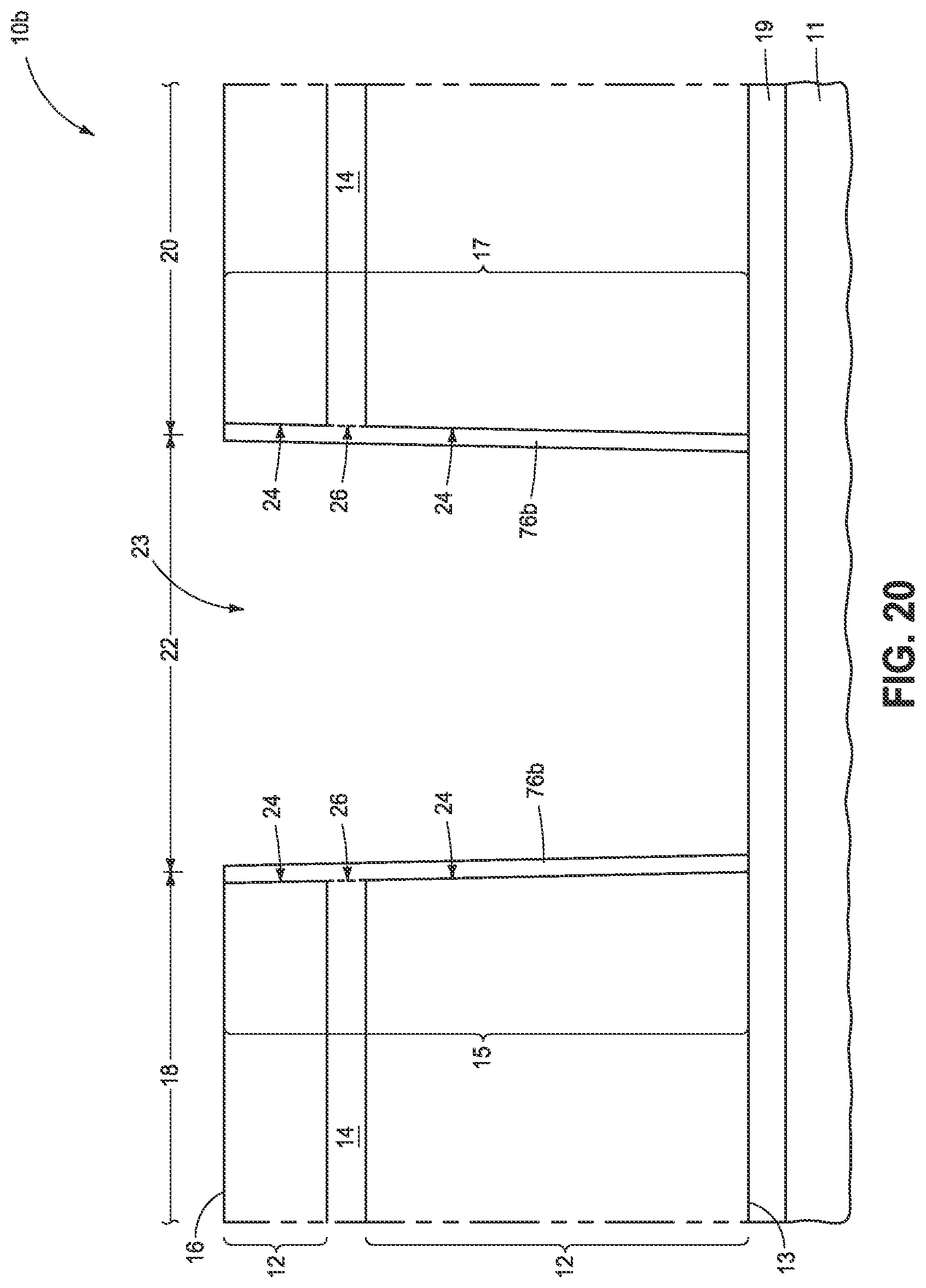 Patent US11785781 Figure 20 – Integrated circuit constructions comprising memory and methods used in the formation of integrated circuitry comprising memory