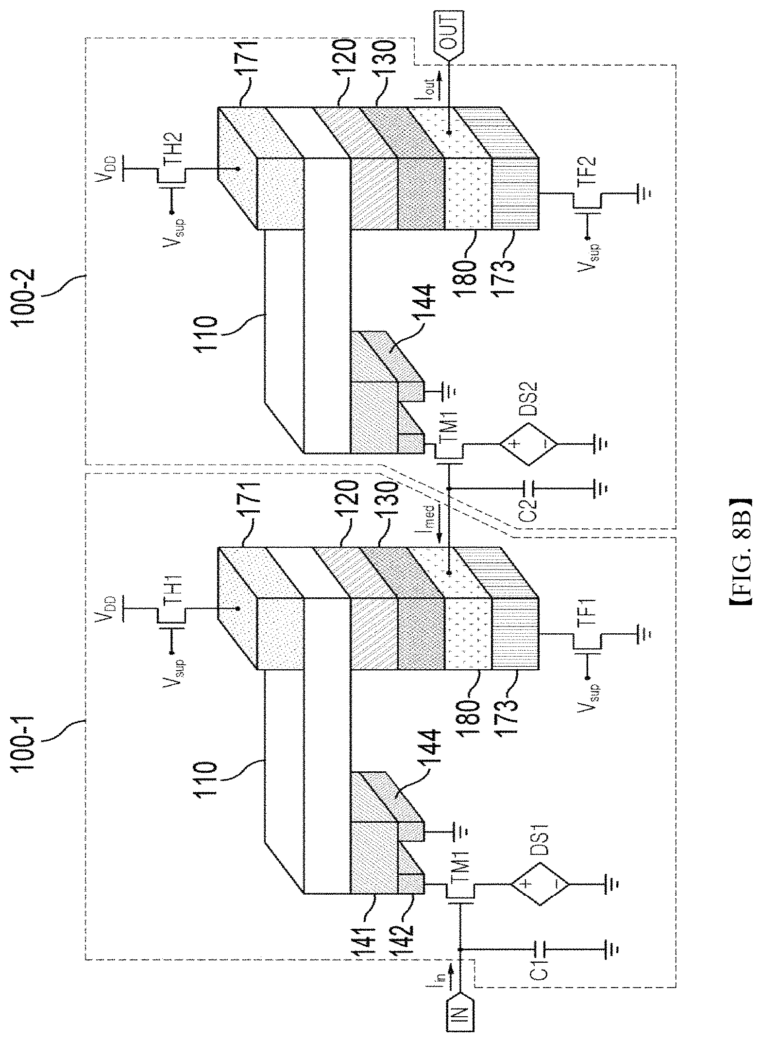 Patent US11785783 Figure 11 – Spin logic device based on spin-charge conversion and spin logic array using the same