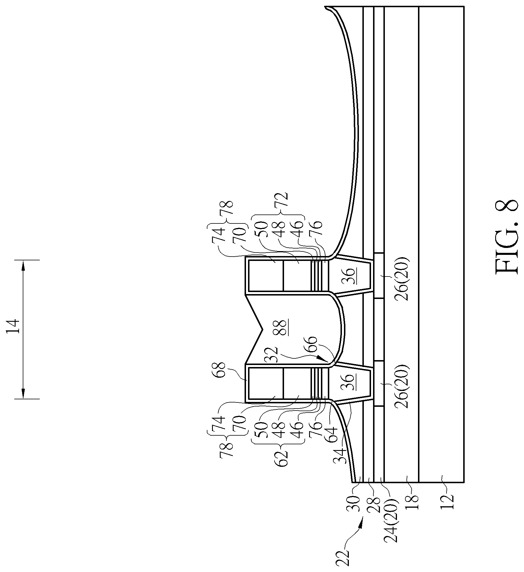 Patent US11785785 Figure 8 – Semiconductor device and method for fabricating the same