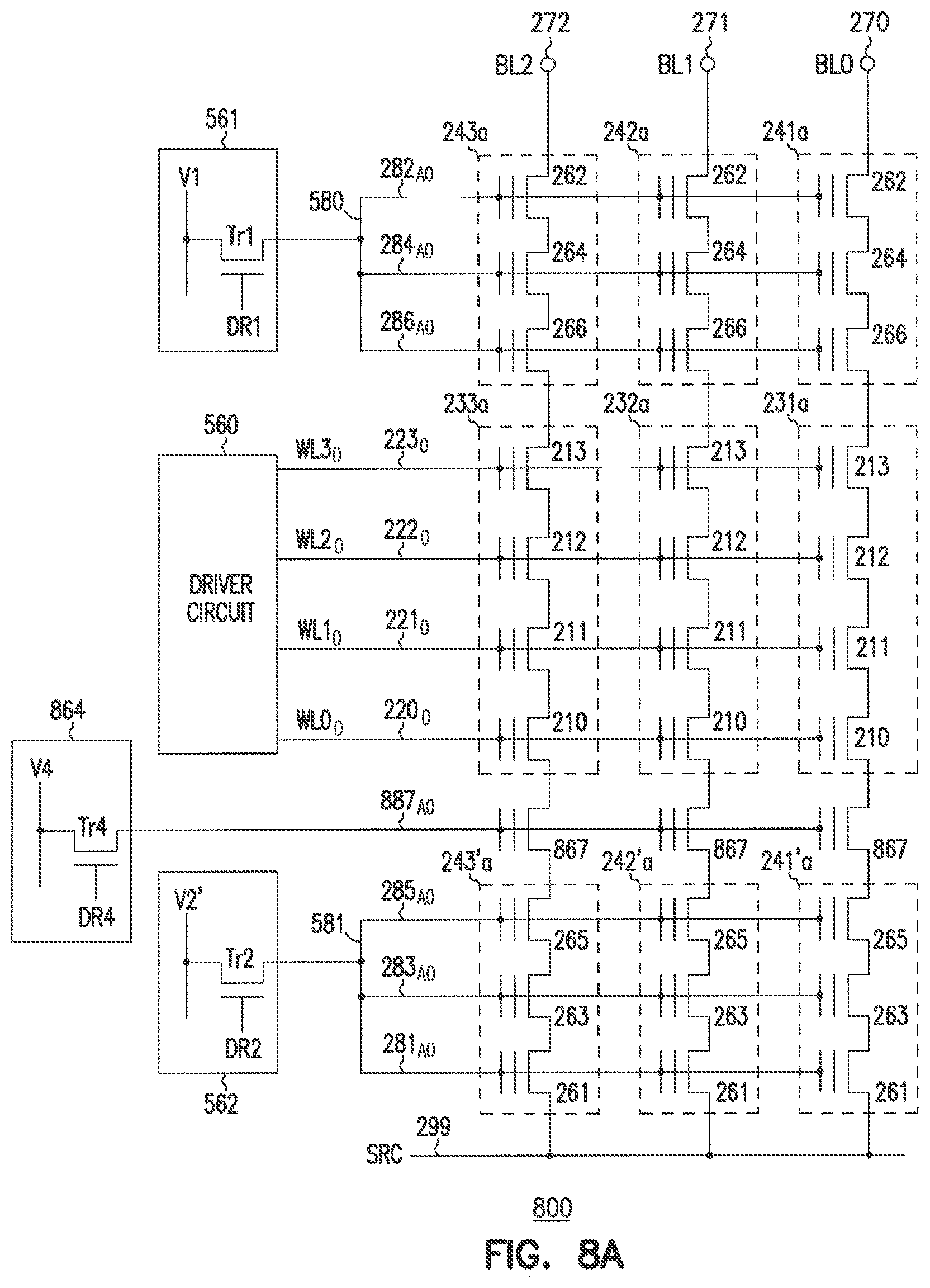 Patent US11785787 Figure 9 – 3D vertical nand memory device including multiple select lines and control lines having different vertical spacing