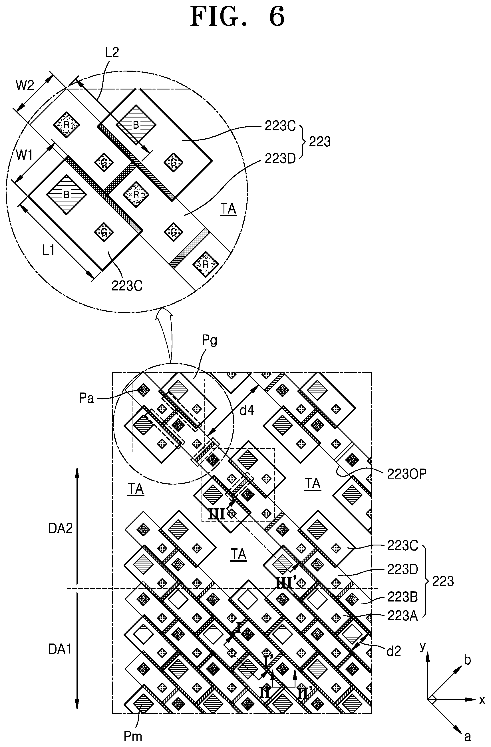 Patent US11785792 Figure 7 – Display apparatus having transmission area and method of manufacturing the same