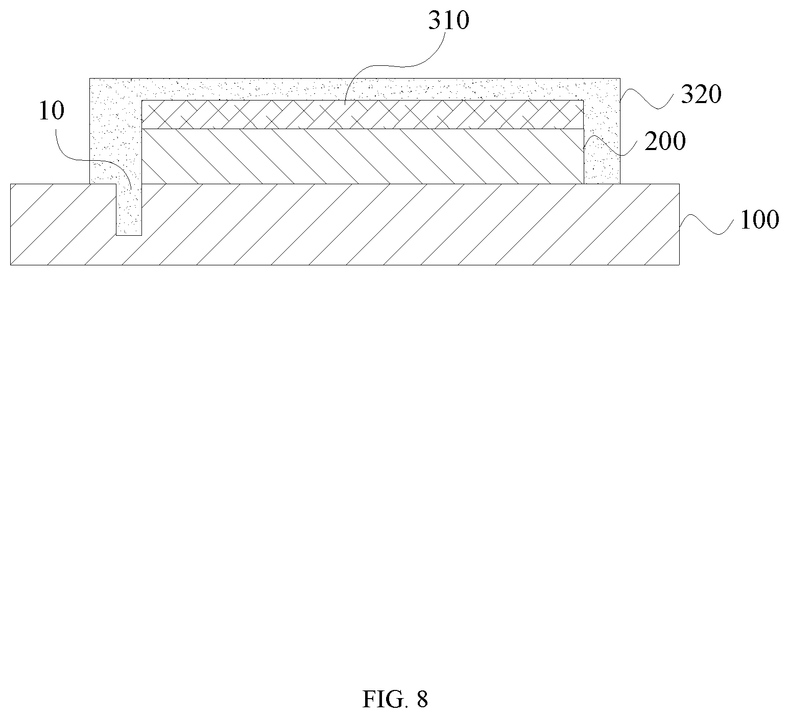 Patent US11785794 Figure 8 – OLED package structure, display panel and method for preparing package structure