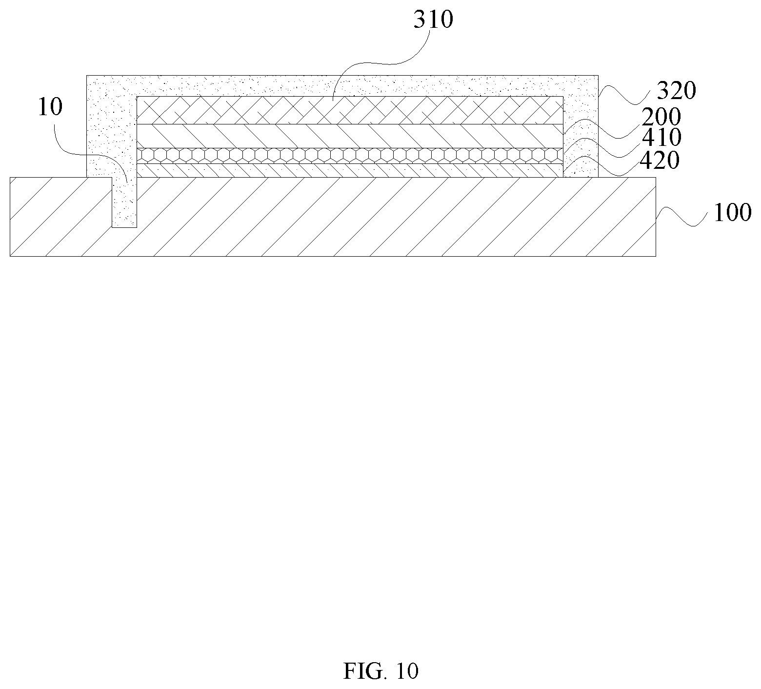 Patent US11785794 Figure 10 – OLED package structure, display panel and method for preparing package structure