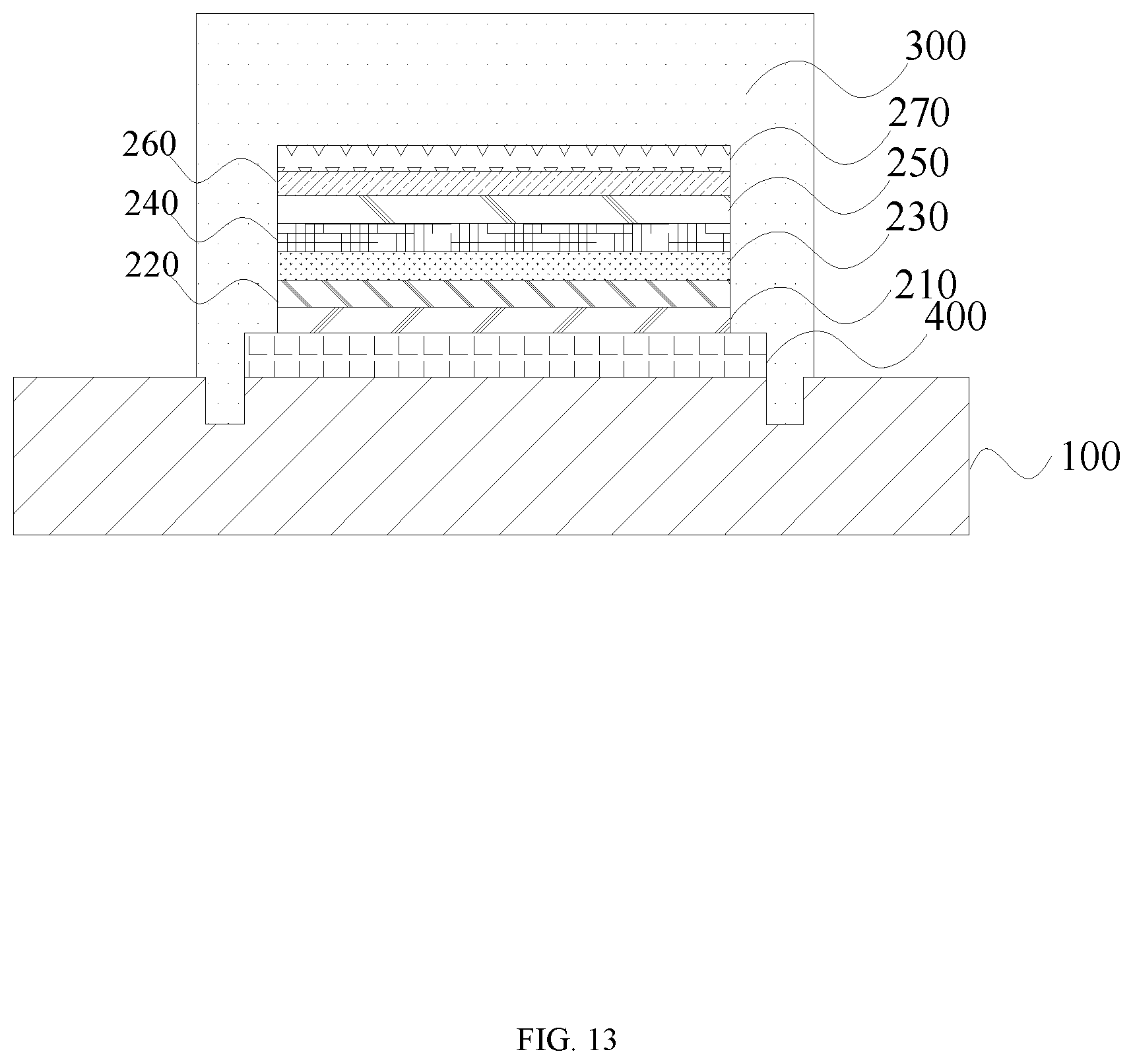 Patent US11785794 Figure 13 – OLED package structure, display panel and method for preparing package structure