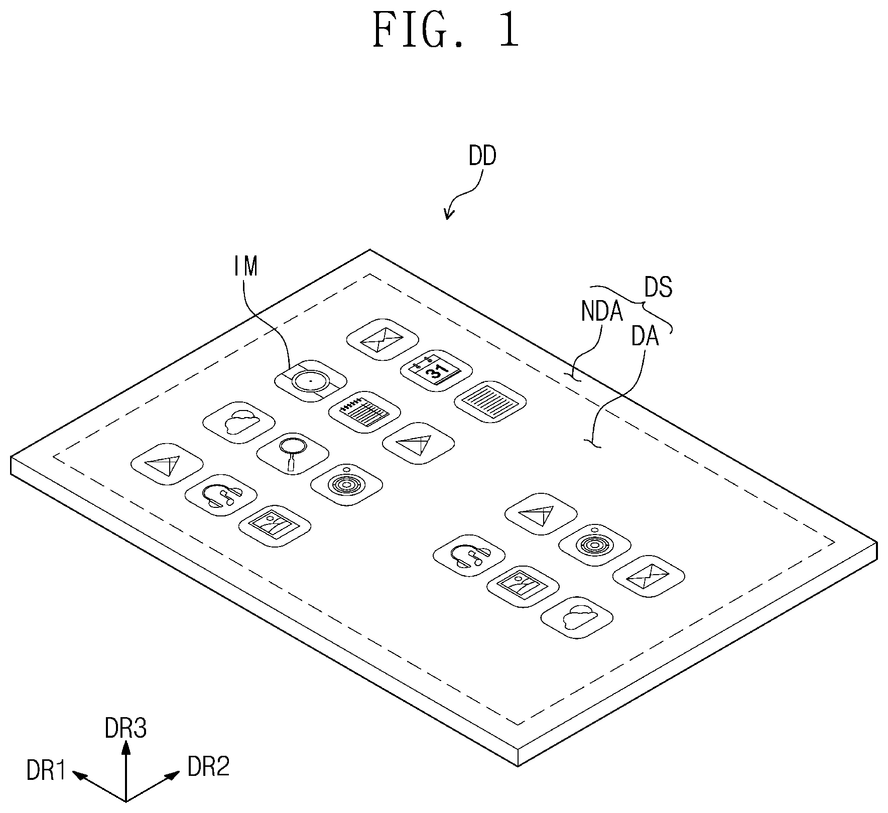 Patent US11785795 Figure 1 – Display device including protective layer below substrate