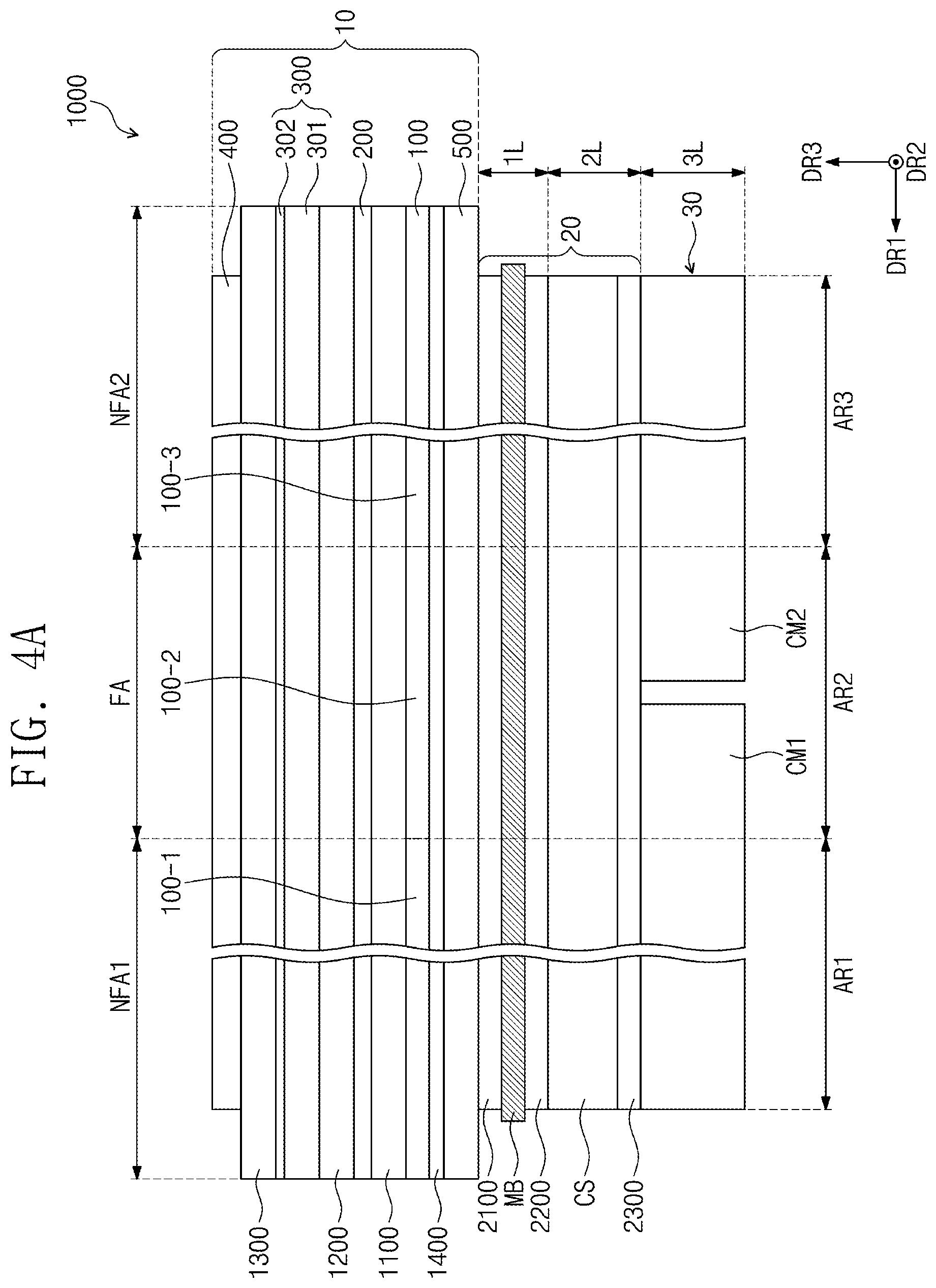 Patent US11785796 Figure 5 – Display device including multi-portion barrier layer