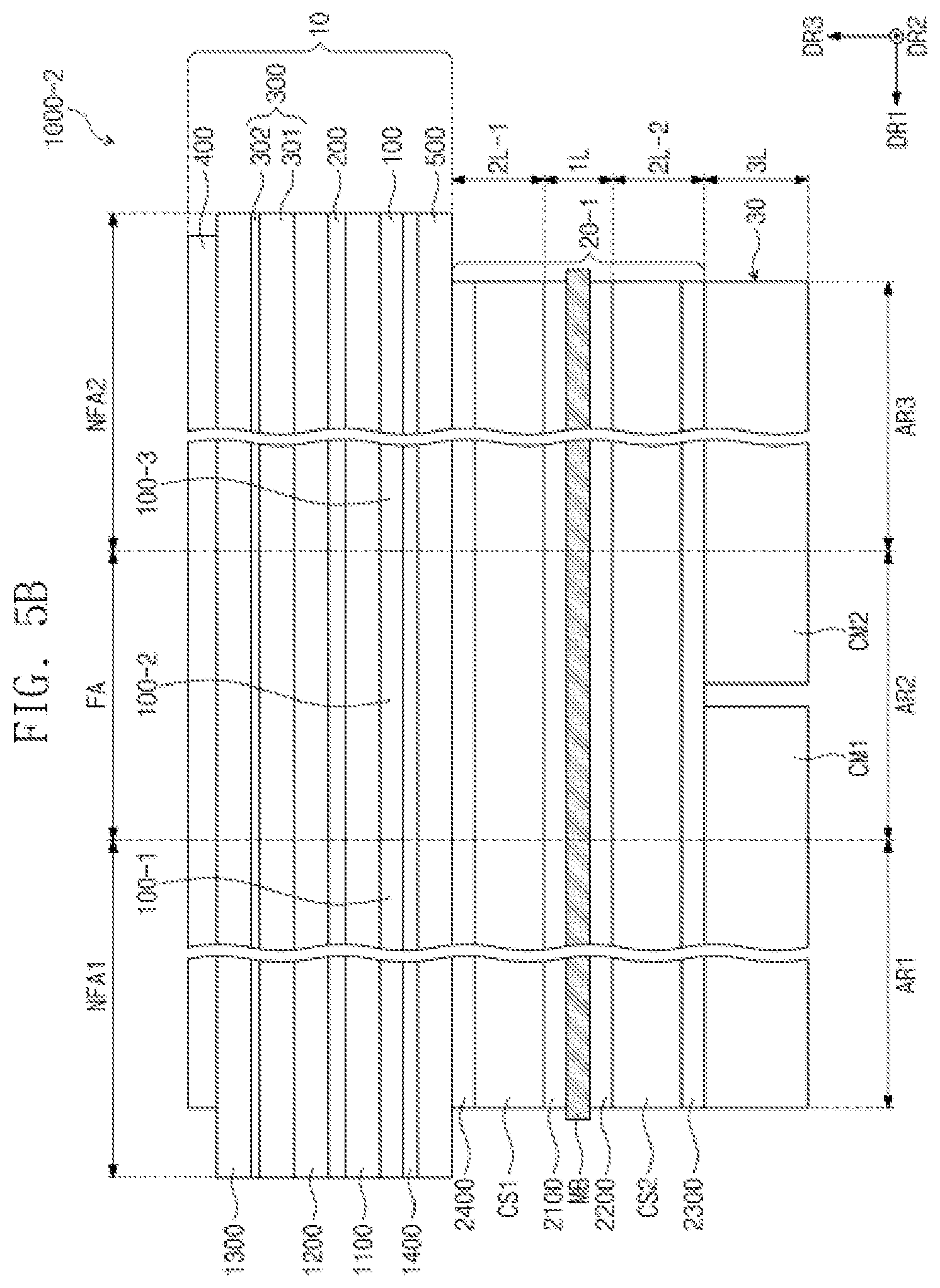 Patent US11785796 Figure 8 – Display device including multi-portion barrier layer