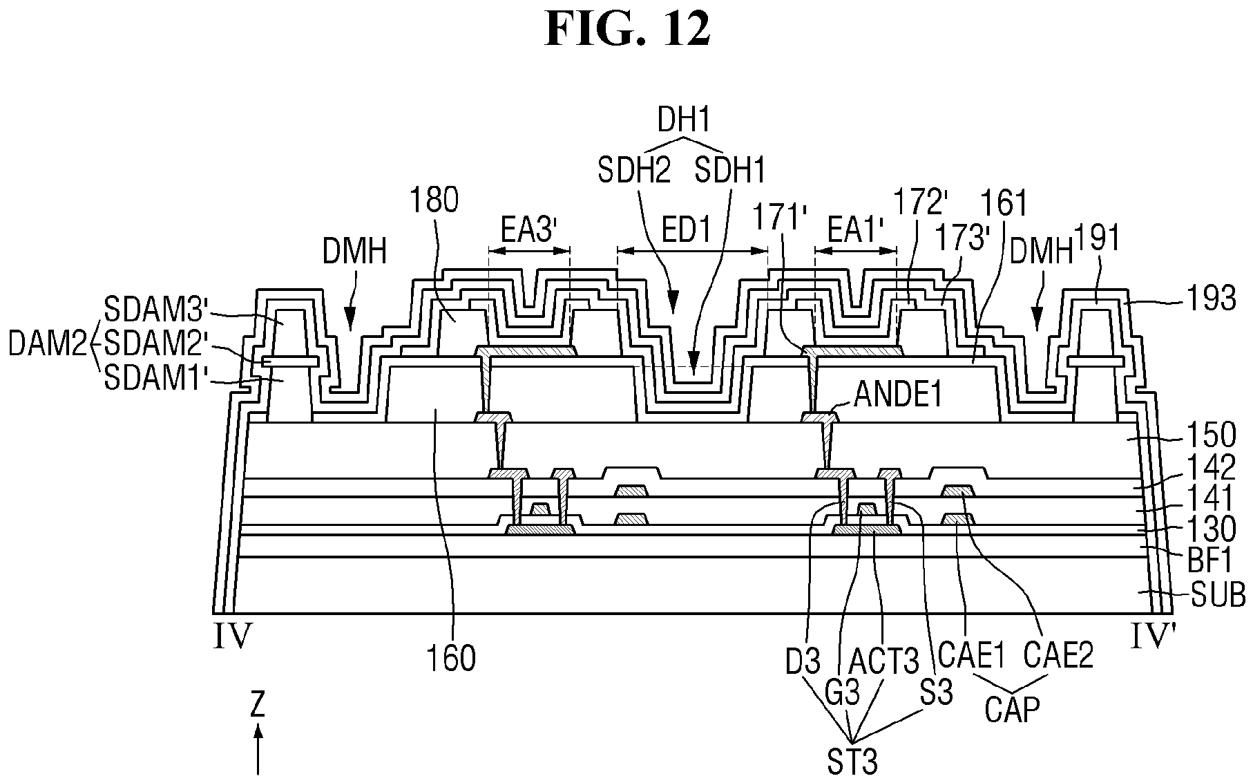 Patent US11785797 Figure 12 – Display device